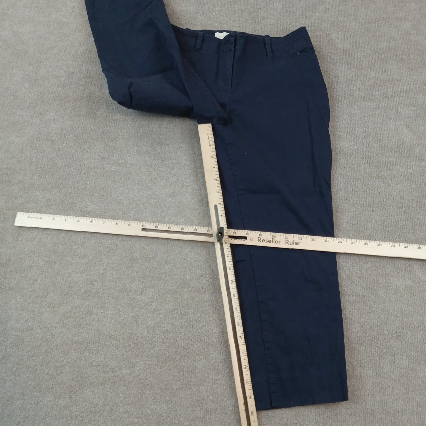 Talbots Talbots Petite Womens Blue Chino Ankle Pants Size 29x22 Extra Large XL Straight Leg Size 29" - 2 Thumbnail