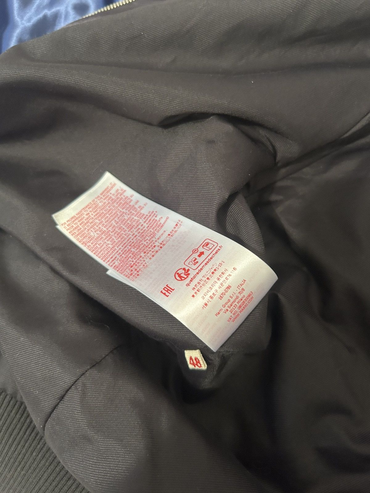 Marni Satin bomber jacket with embroidered logo Size US M / EU 48-50 / 2 - 7 Thumbnail