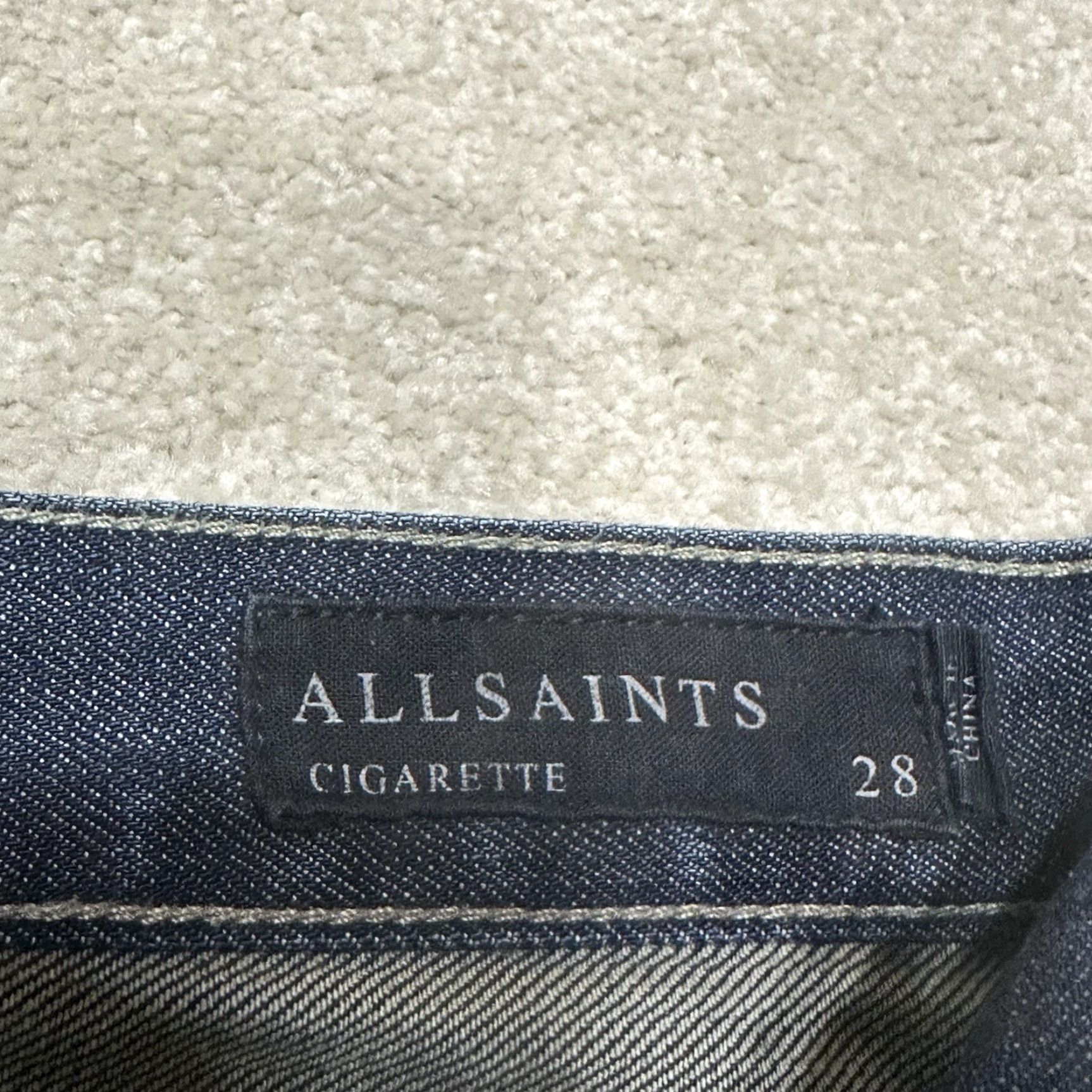 Allsaints VINTAGE All Saints Cigarette Jeans Mens Size 28x32 Blue Skinny Button Fly Destressed Size US 28 / EU 44 - 7 Thumbnail