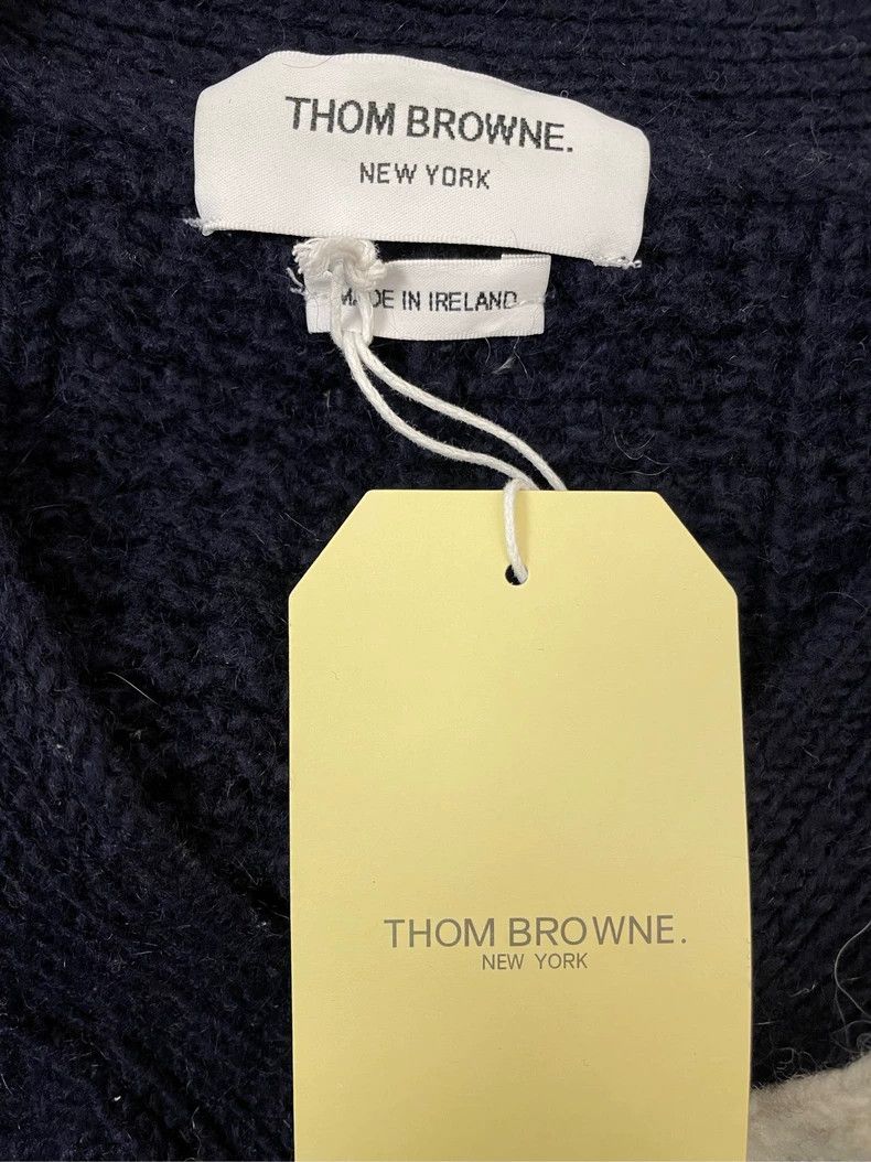 Thom Browne Thom browne Dark blue plaid jacquard wool blend cardigan sw Size US M / EU 48-50 / 2 - 5 Thumbnail