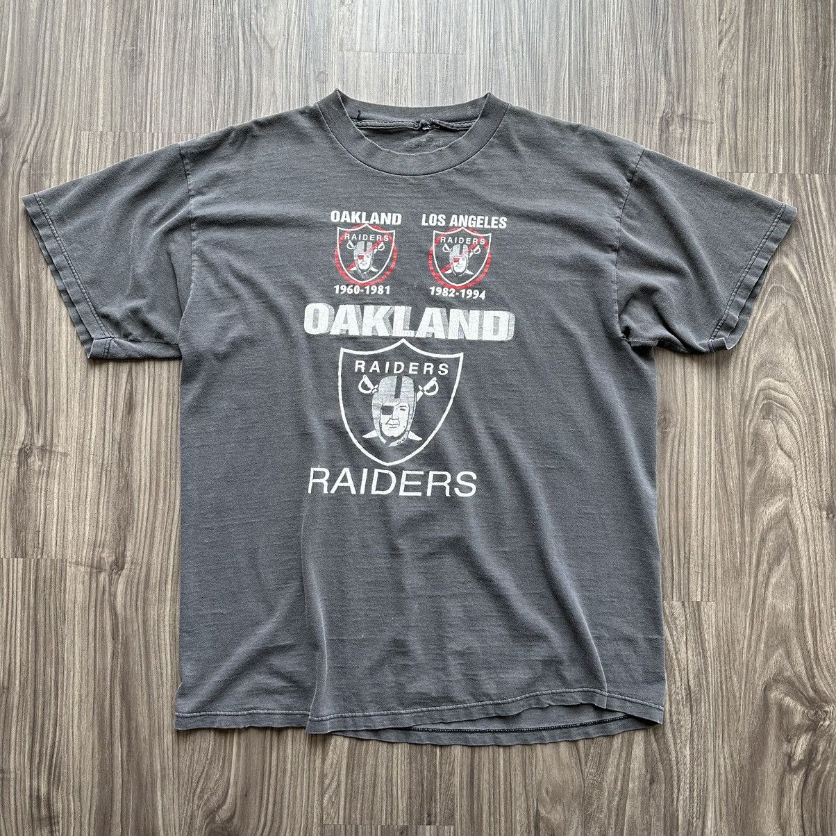 Image of Nfl x Vintage 1994 Vintage Raider Tee in Black, Men's (Size XL)