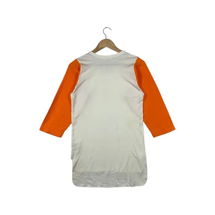 Vintage Vintage DESCENTE JAPAN 3 Quarter Sleeve Orange Tee Shirt Size XS / US 0-2 / IT 36-38 - 3 Thumbnail
