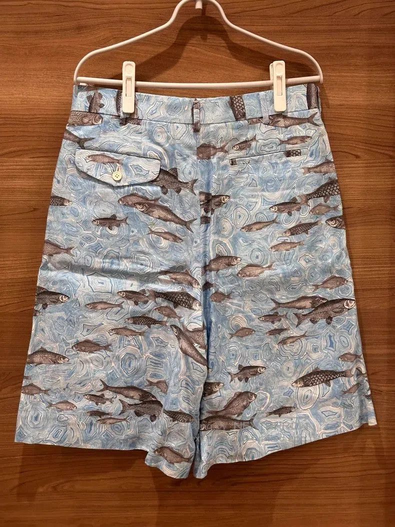 Comme des Garcons COMME des GARCONS HOMME PLUS Fish Print Shorts. Size US 30 / EU 46 - 6 Thumbnail