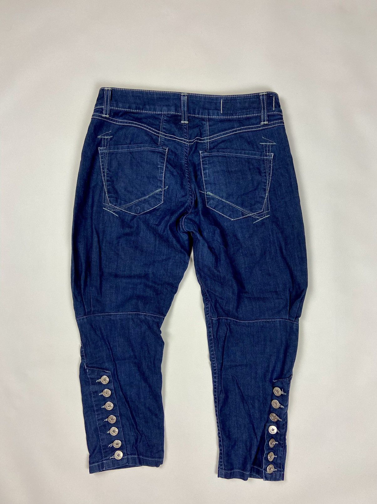 Marithe + Francois Girbaud × Vintage Marithe Francois Girbaud Navy Cropped Women Denim JeansSz 28 Size 30" / US 8 / IT 44 - 2 Thumbnail