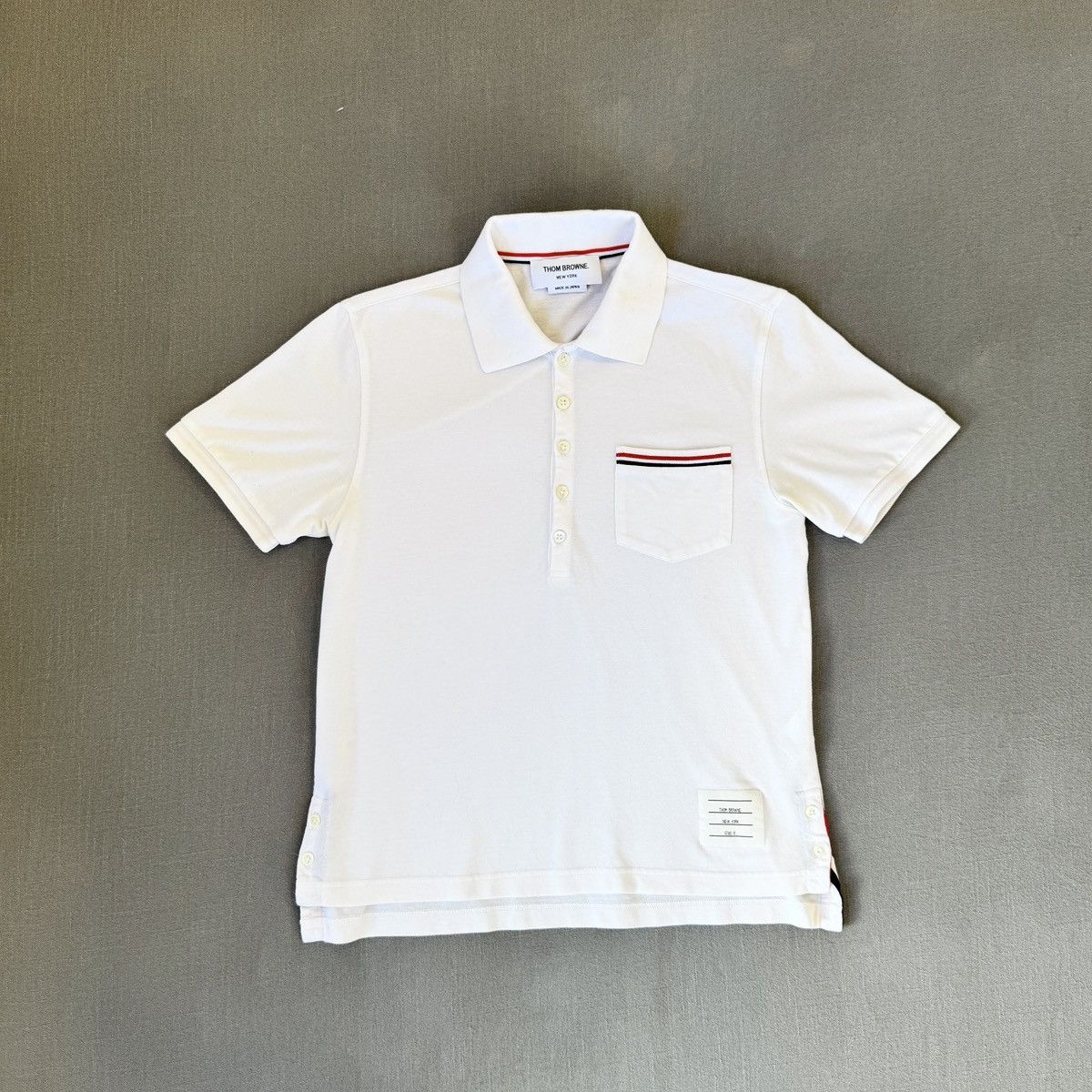 Thom Browne Thom Browne Pique Polo RWB Short-Sleeved Size US S / EU 44-46 / 1 - 2 Thumbnail