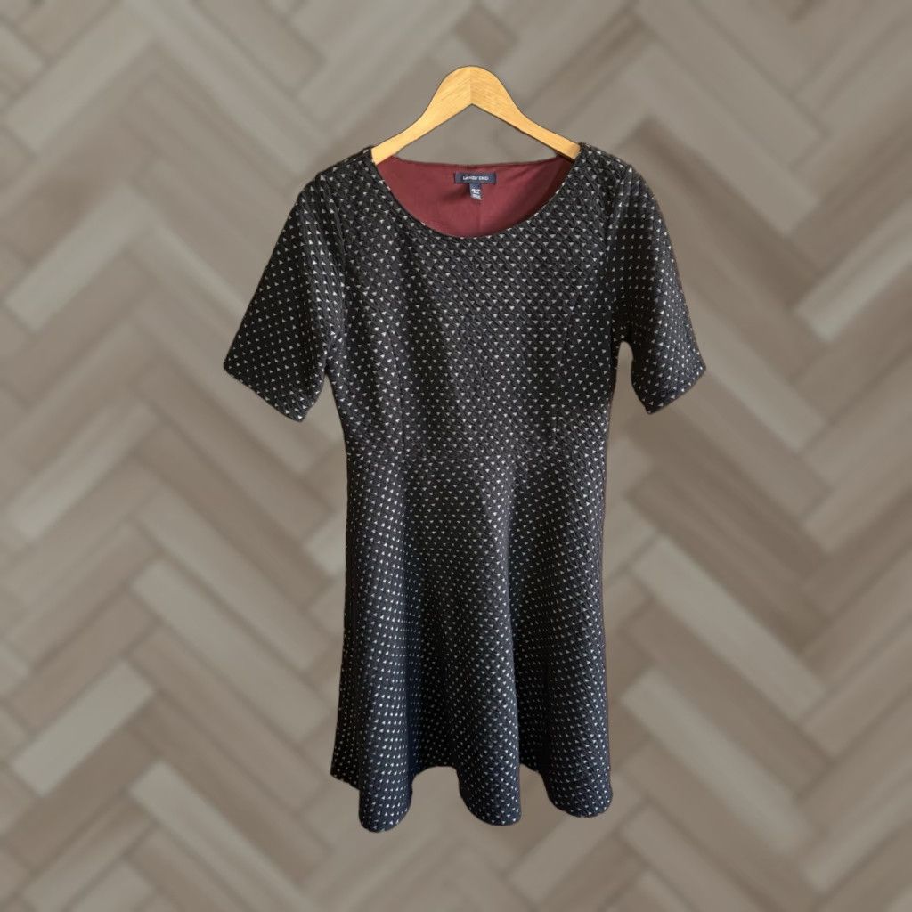 Lands' End VINTAGE Lands' End Womens Shirt Dress Black Short Sleeve Flare Petite M Size M / US 6-8 / IT 42-44 - 1 Thumbnail