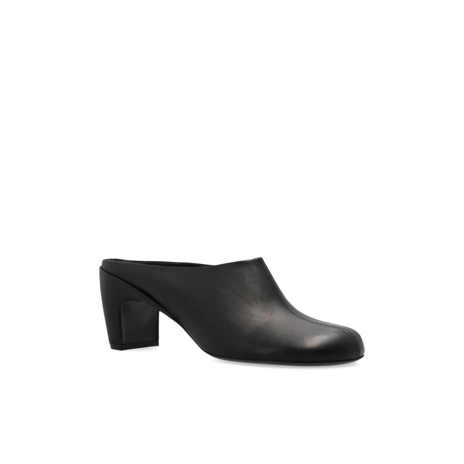 Dries Van Noten DRIES VAN NOTEN Black Leather Heeled Mules New & Authentic ( Size US 10 / IT 40 - 2 Thumbnail