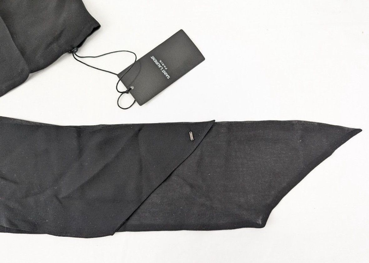 Saint Laurent Paris o1bca1st0525 Size:OS/Double Lavalliere Tie in Black Size ONE SIZE - 5 Thumbnail