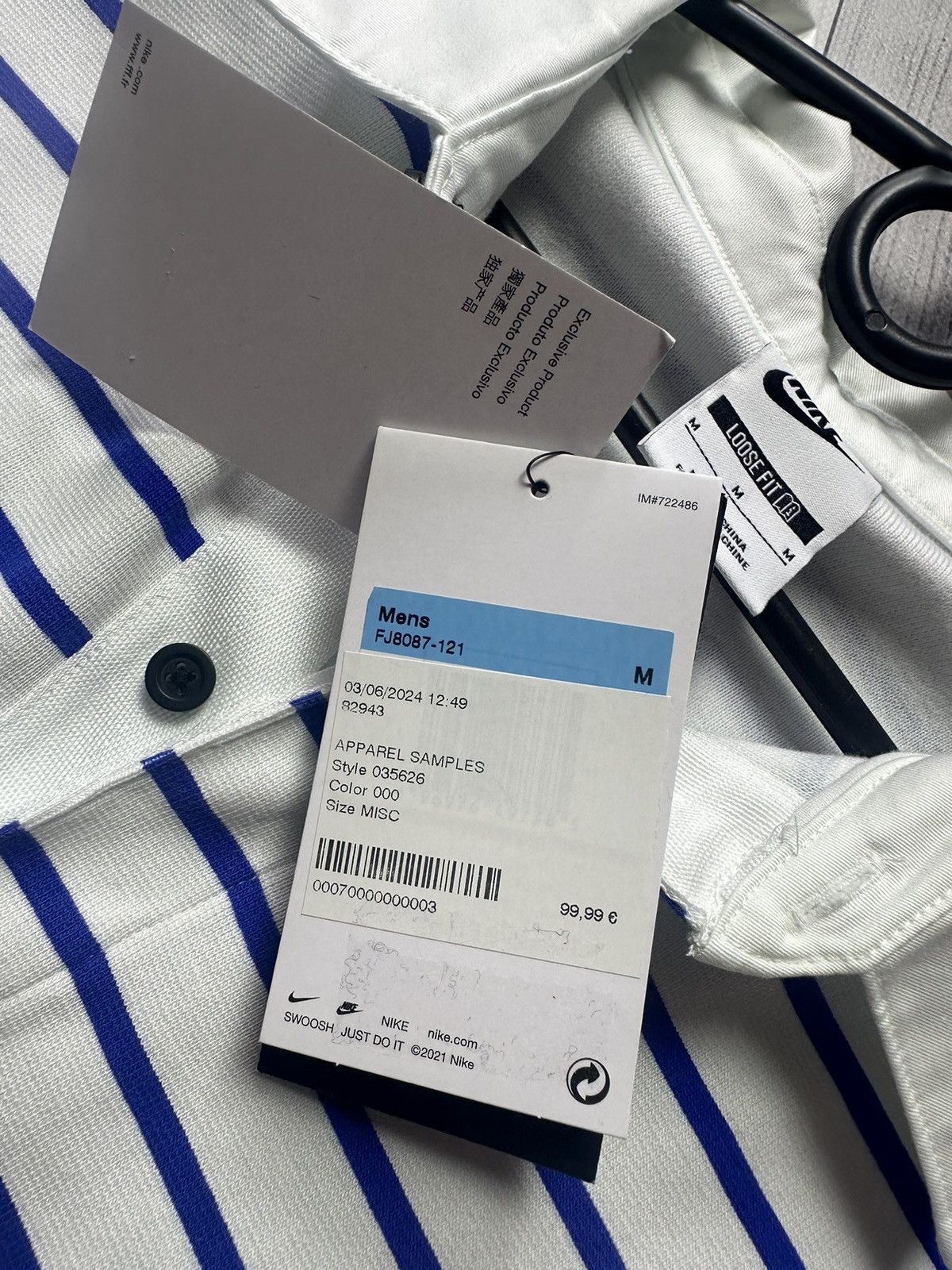 Nike France soccer rugby jersey striped size M/L Logo rare Size US L / EU 52-54 / 3 - 5 Thumbnail