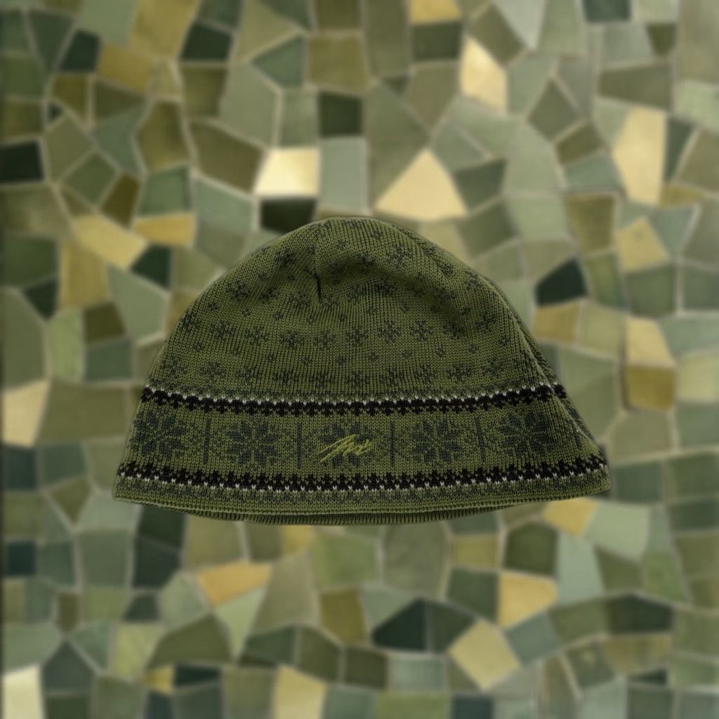 Vintage Merkley Headgear Hat Green Snowflake Wool Polartec Beanie Winter Lined Polo? Size ONE SIZE - 1 Thumbnail