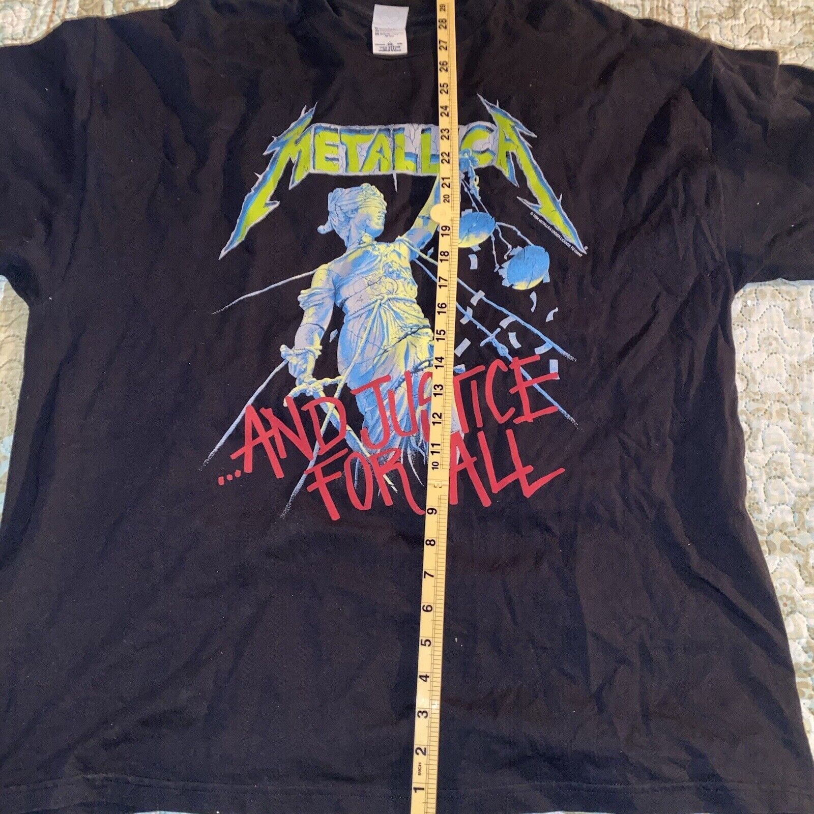 Delta Vtg Metallica 1994 Justice For All Hammer Of Justice T-Shirt Size US XXL / EU 58 / 5 - 6 Thumbnail