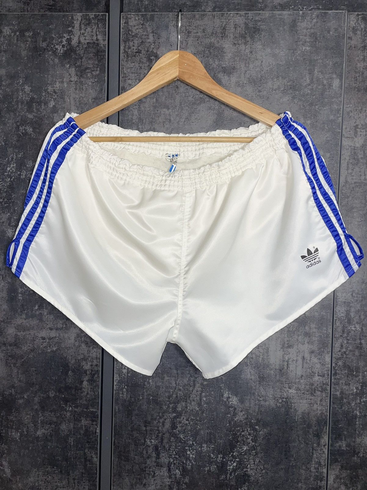 Vintage 80s Adidas West Germany Nylon Shorts White Soccer