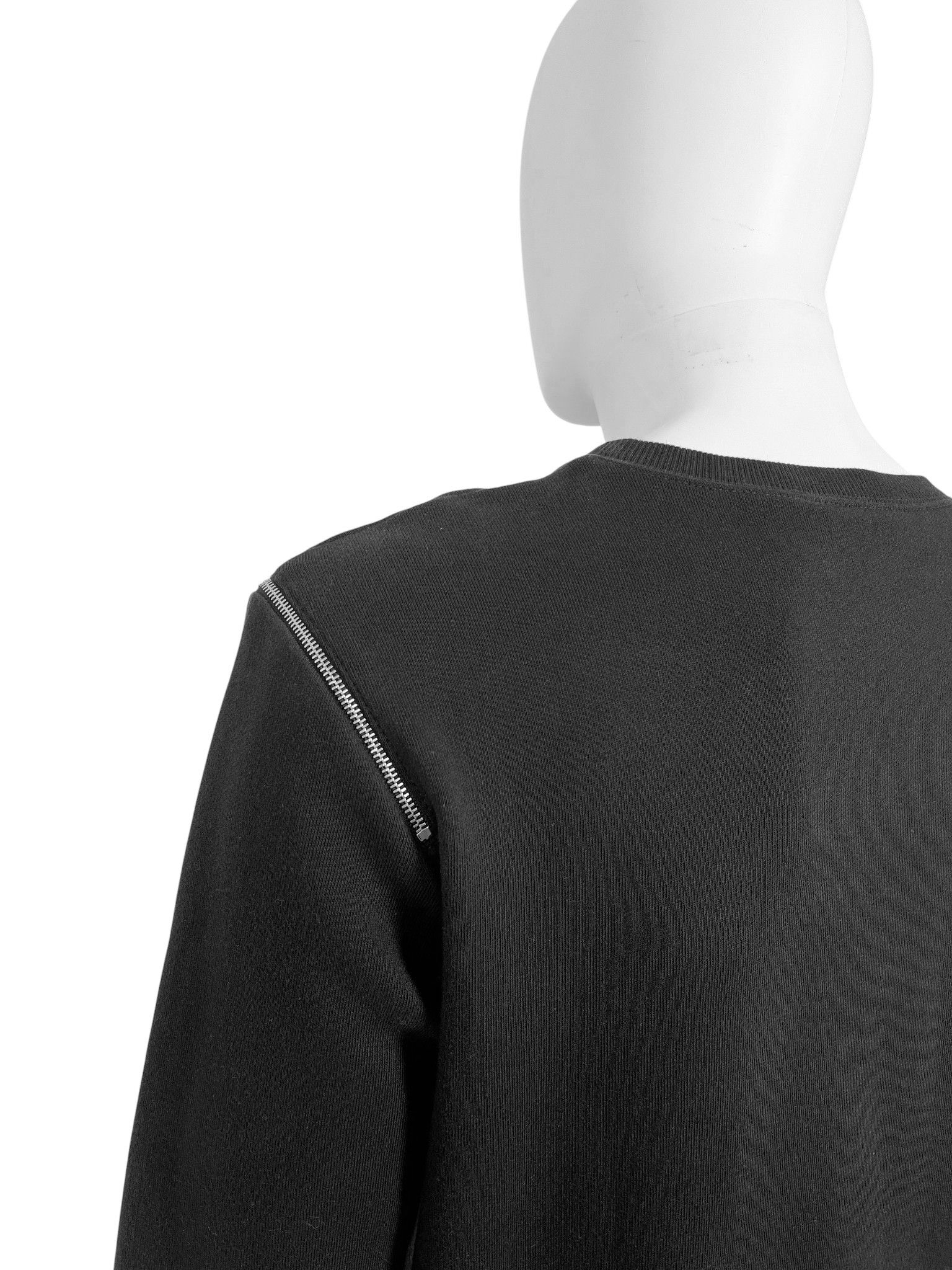 Saint Laurent Paris by Hedi Slimane F/W 2015 Black Zipped Crewneck Hoodie Size US L / EU 52-54 / 3 - 7 Thumbnail