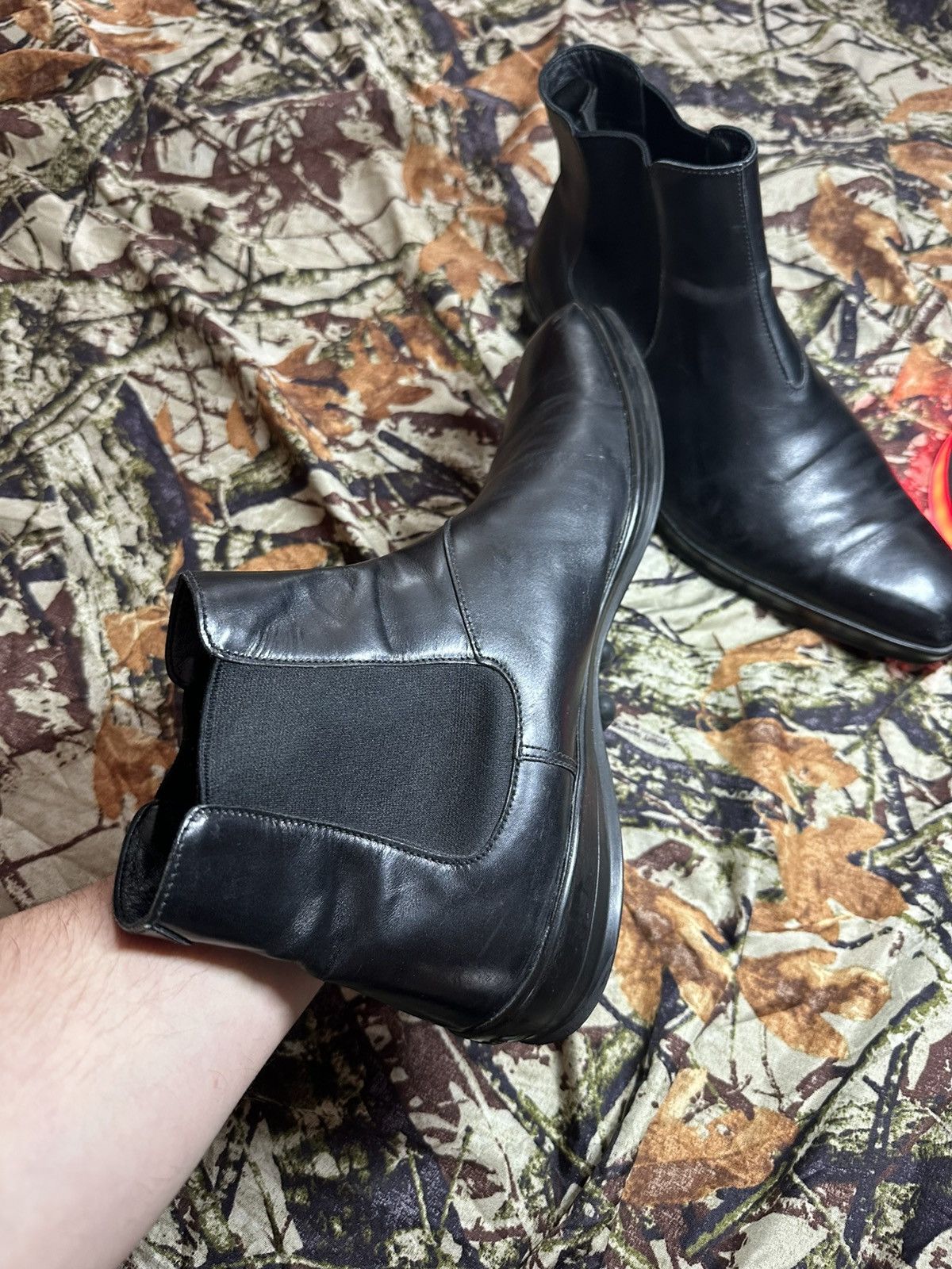 Prada Prada black leather boots luxury streetwear winter casual Size US 10 / EU 43 - 2 Thumbnail