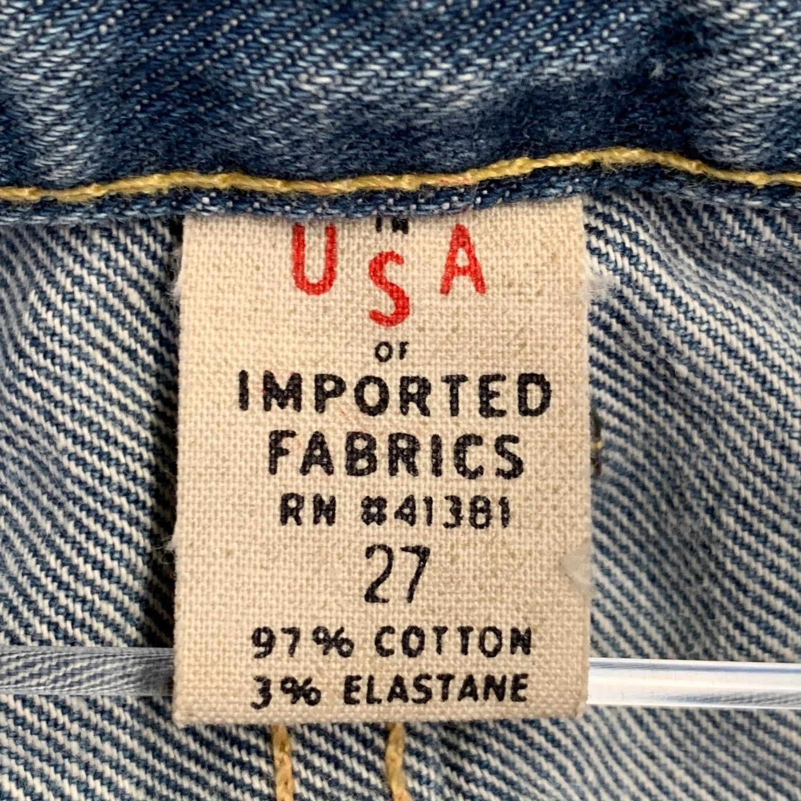 Ralph Lauren 27 Blue Distressed Cotton Blend Skinny Selvedge Jeans Size US 27 - 7 Thumbnail