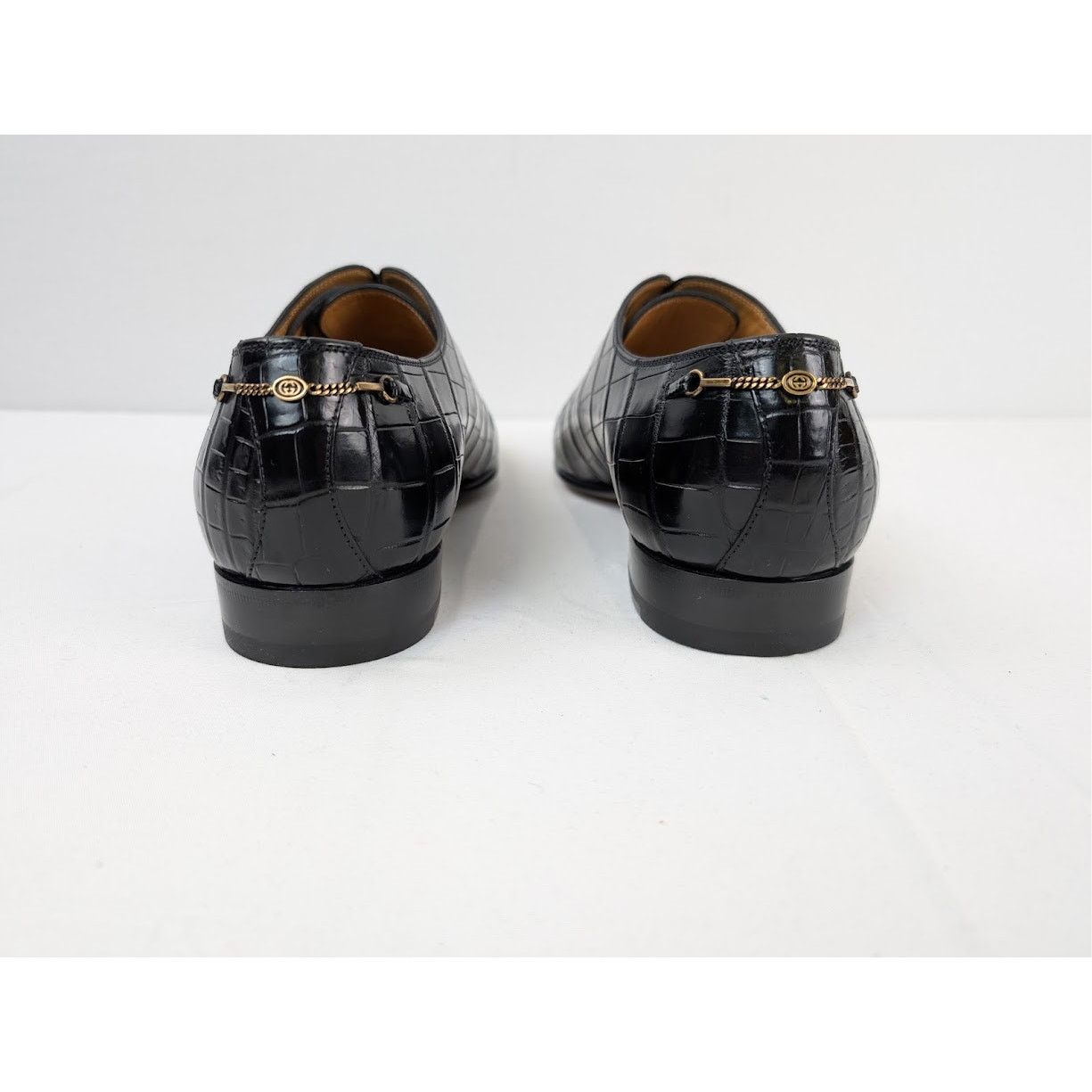 Gucci o1rshd1 Croco Niloticus Shoes in Black Size US 10.5 / EU 43-44 - 12 Thumbnail