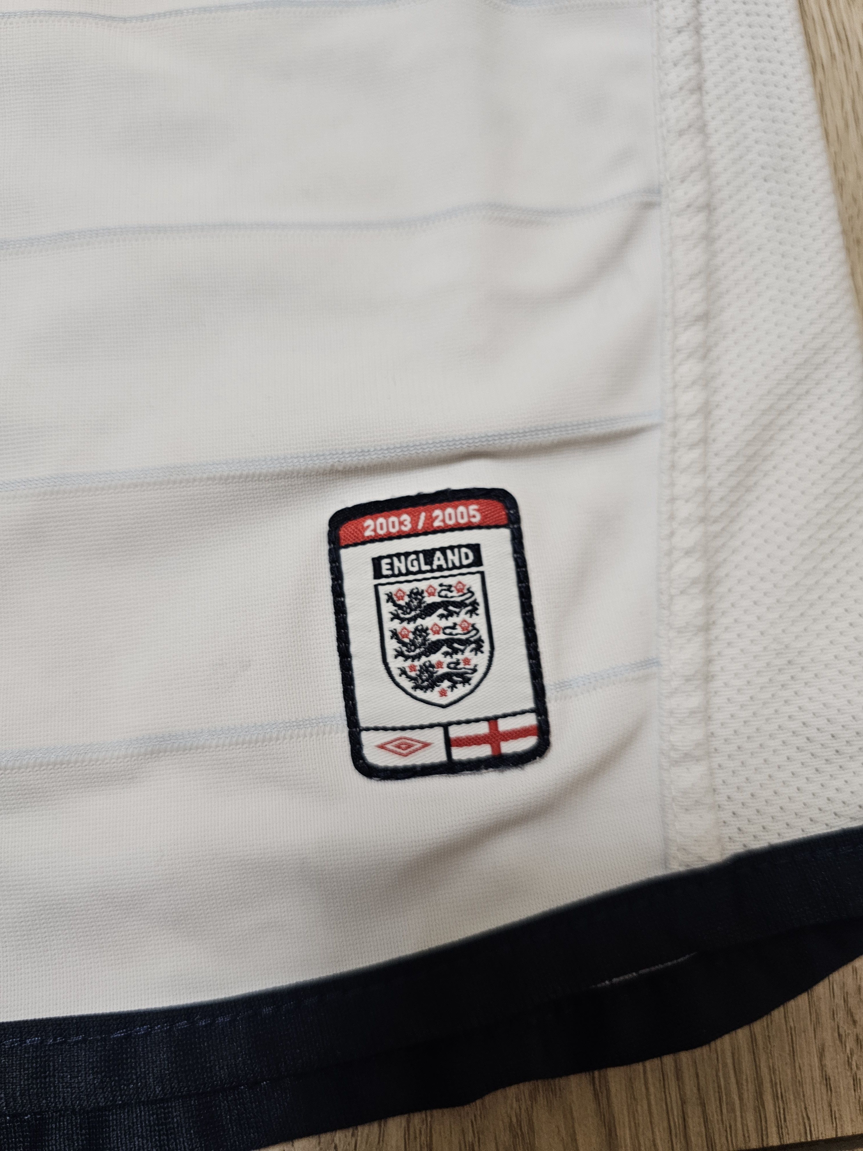 Vintage ENGLAND 2003 2005 HOME FOOTBALL SHIRT SOCCER JERSEY Size US XL / EU 56 / 4 - 13 Thumbnail