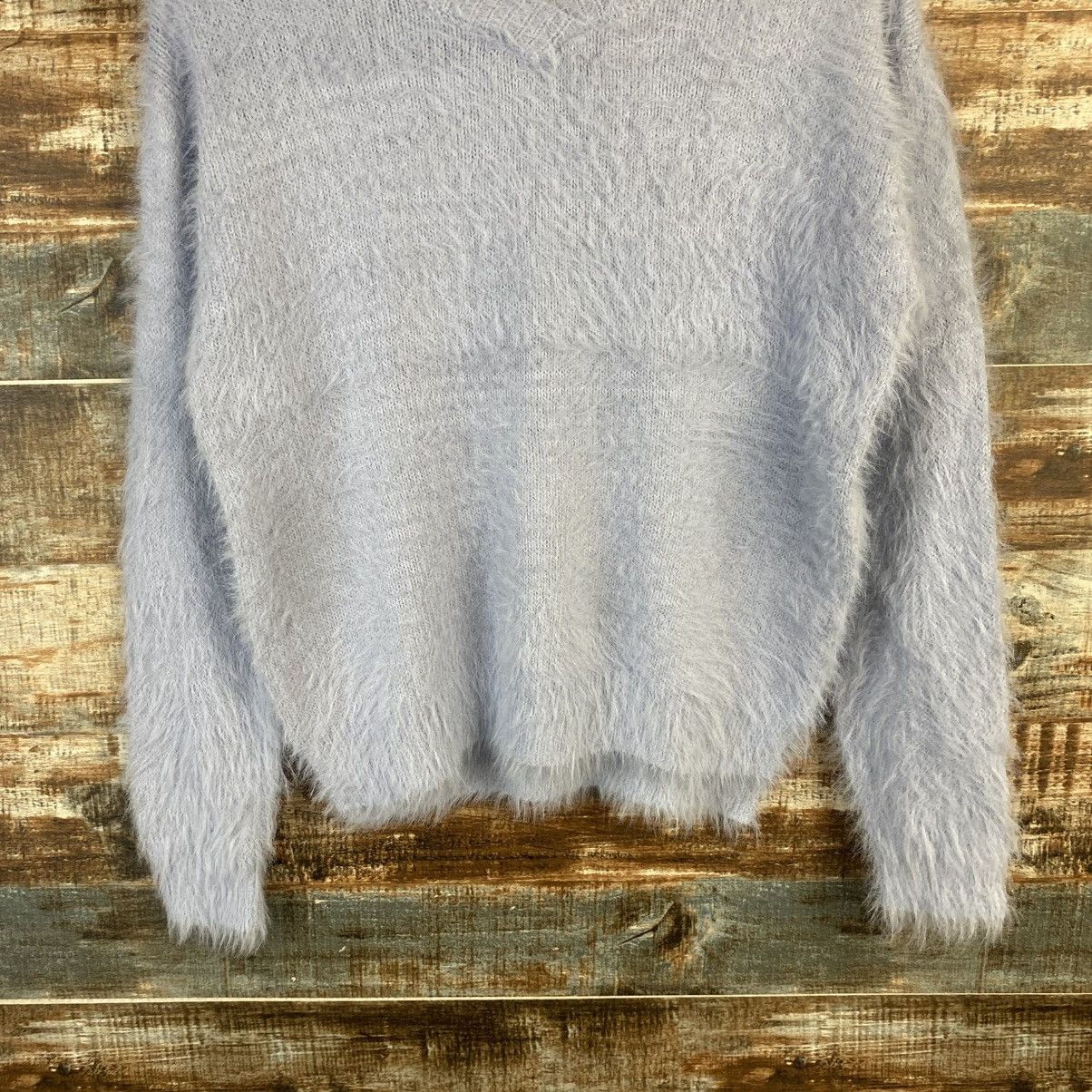 Homespun Knitwear DL Khalita Blue shaggy fur Mohair Knitwear #C1077 Size M / US 6-8 / IT 42-44 - 6 Thumbnail