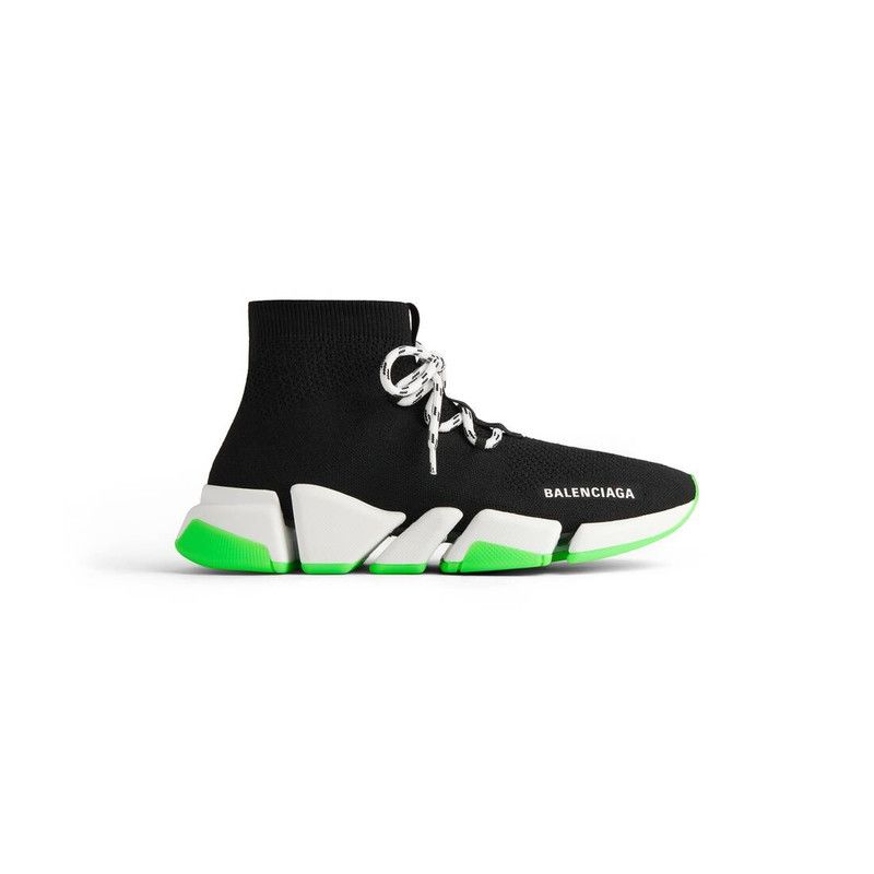 Balenciaga o1w1db11125 Speed 2.0 Lace-up Recycled Knit Sneakers Black Size US 10 / EU 43 - 1 Thumbnail