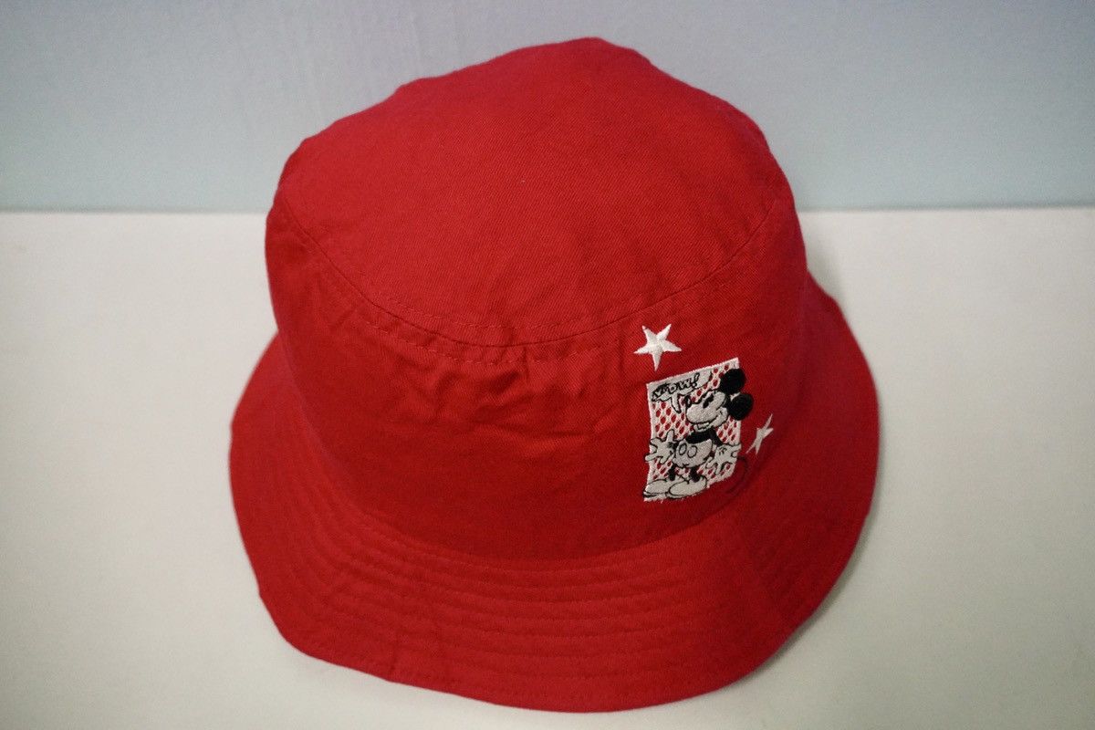 Mickey Mouse × Vintage Vtg mickey mouse bucket hat red colour for kids Size ONE SIZE - 3 Thumbnail