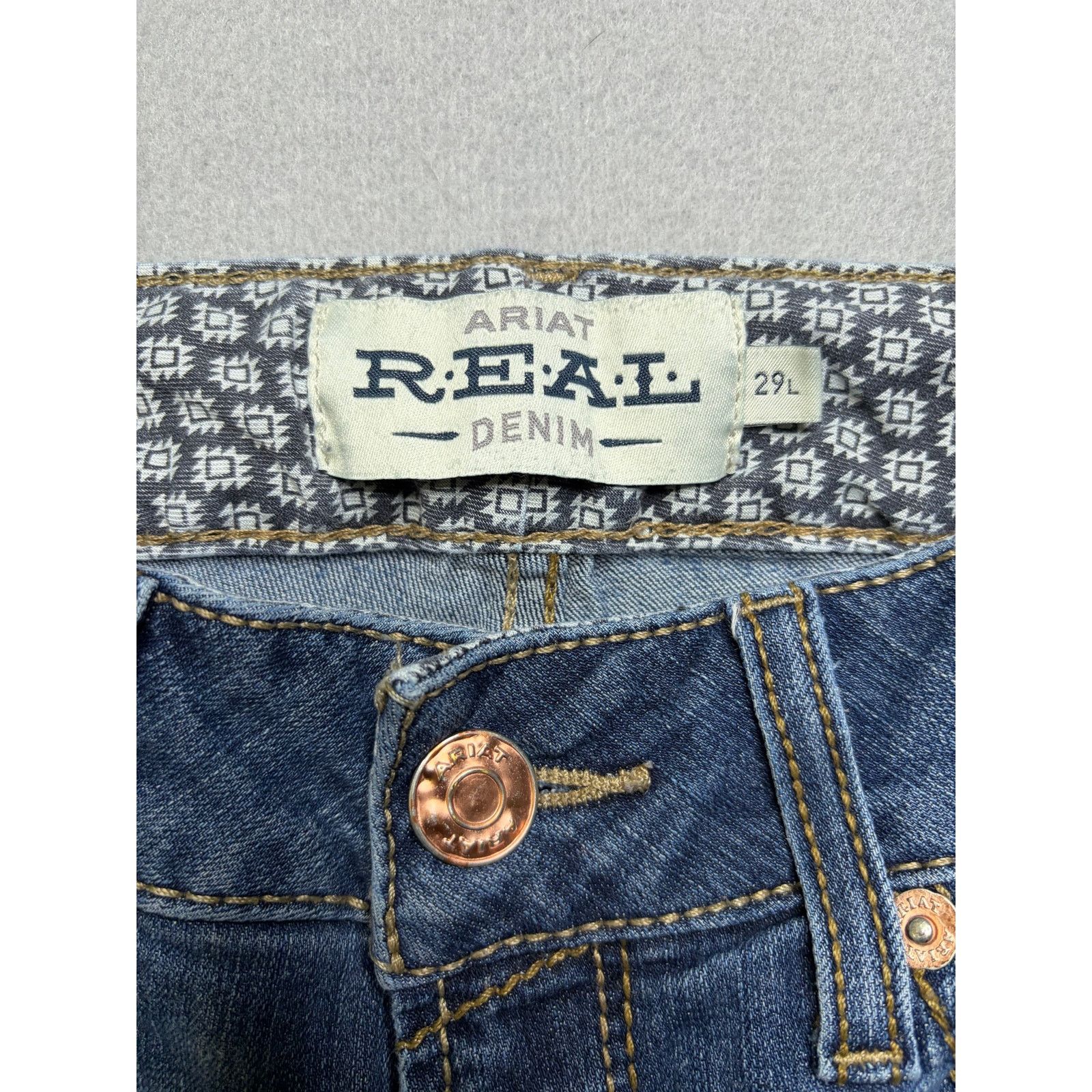 Ariat Ariat REAL Denim Women’s Bootcut Western Jeans 29L Size 29" - 4 Thumbnail