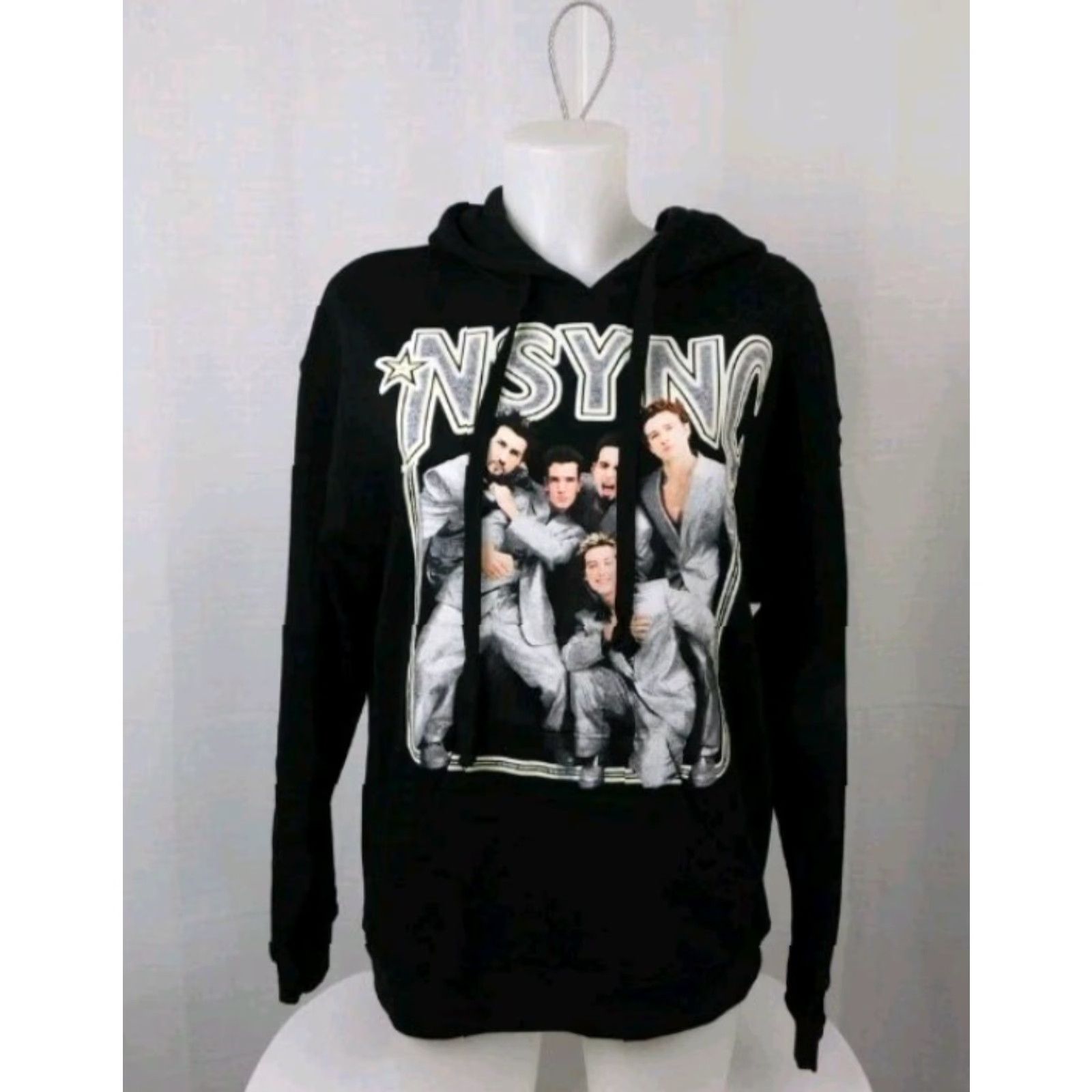 Vintage NSYNC Graphic Hoodie 2XL Black Hooded Sweatshirt 90s Y2K Pop Justin Timberlake Mens Size US XXL / EU 58 / 5 - 3 Thumbnail