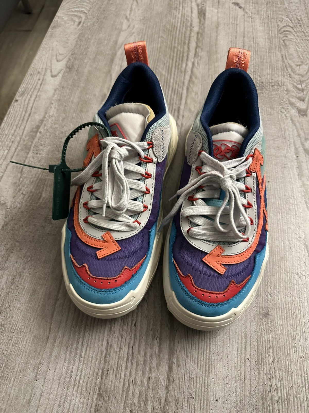 Off-White Off-White Odsy 1000 Mixed Media Low-Top Sneaker Size US 8 / EU 41 - 1 Thumbnail