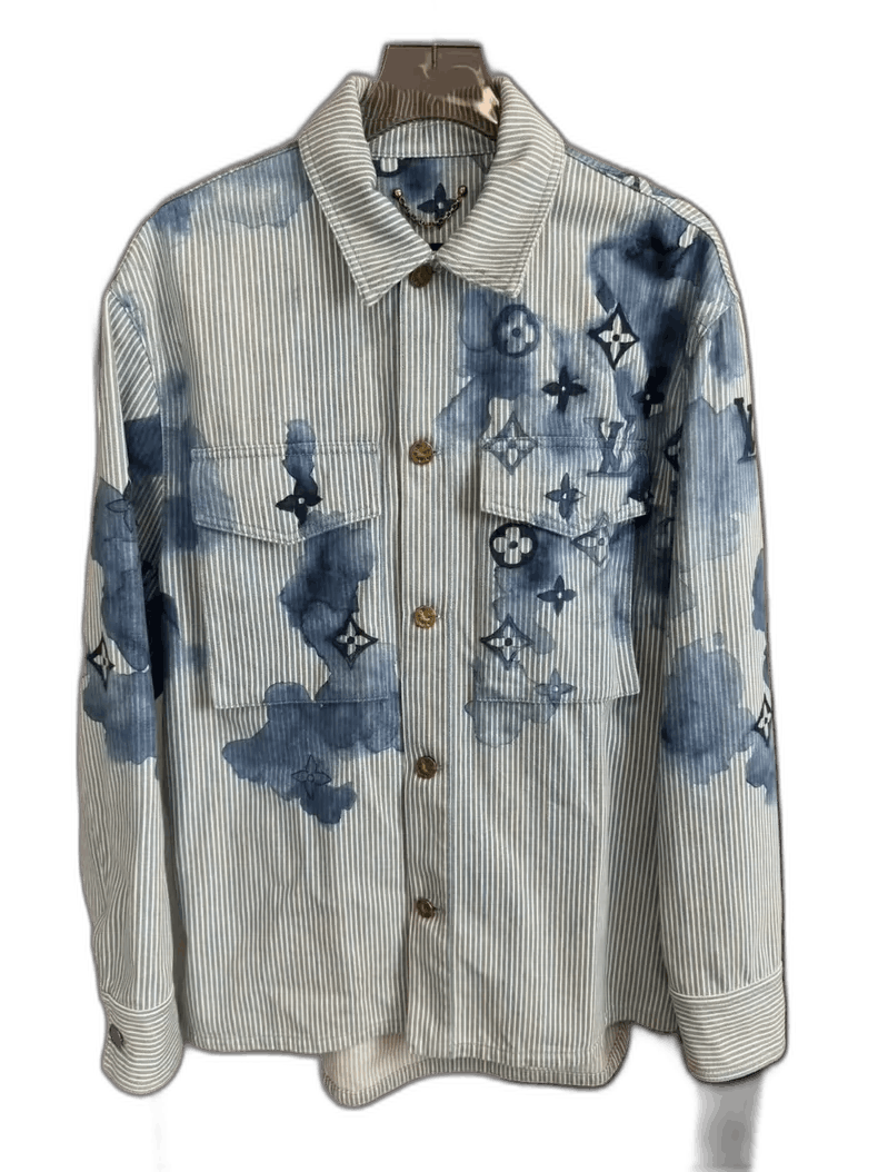 Louis Vuitton Watercolor Striped Denim Shirt-yf