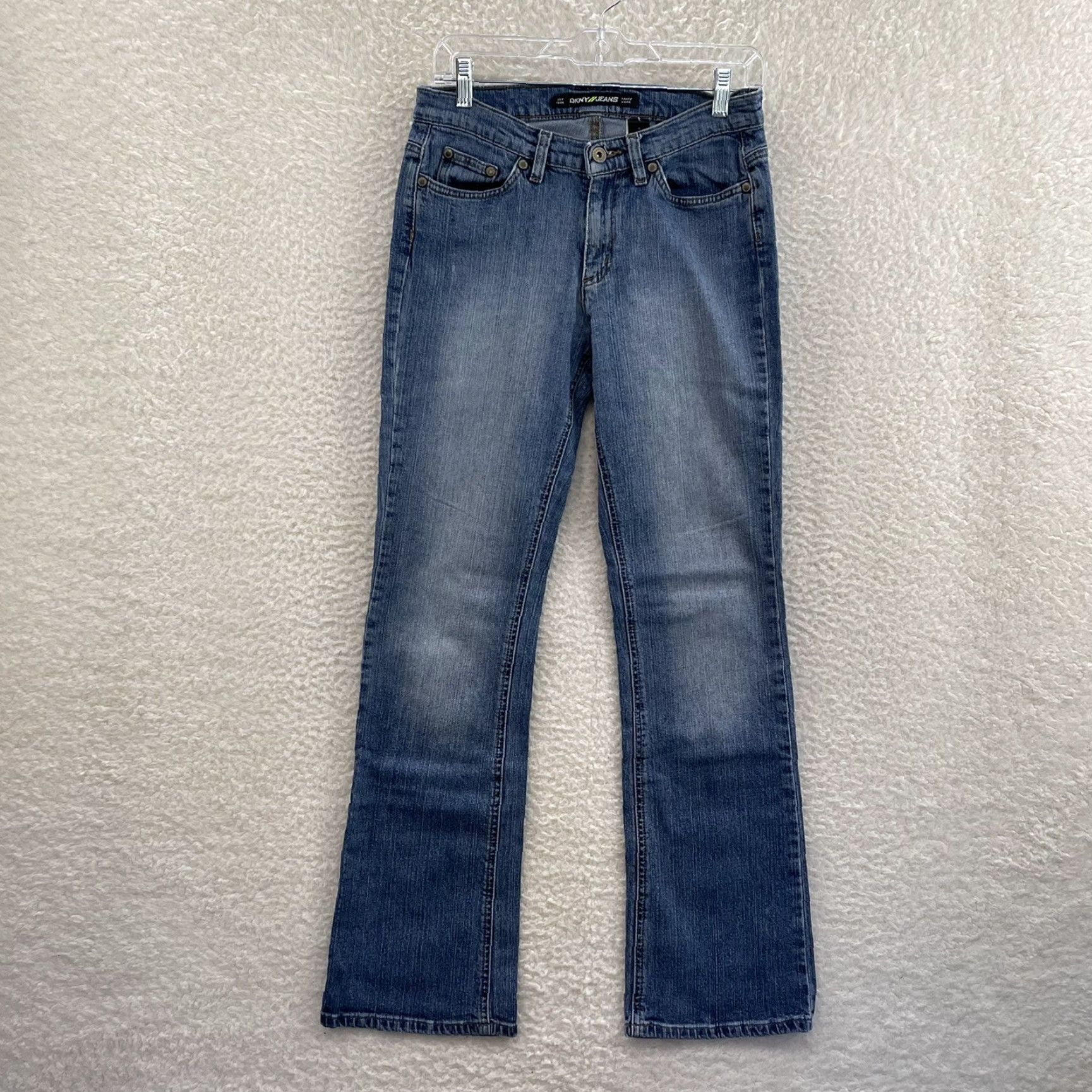 DKNY VINTAGE DKNY Jeans Bootscut Flare Mid Rise Stretch Medium Wash Women’s 6 Size 28" / US 6 / IT 42 - 2 Thumbnail