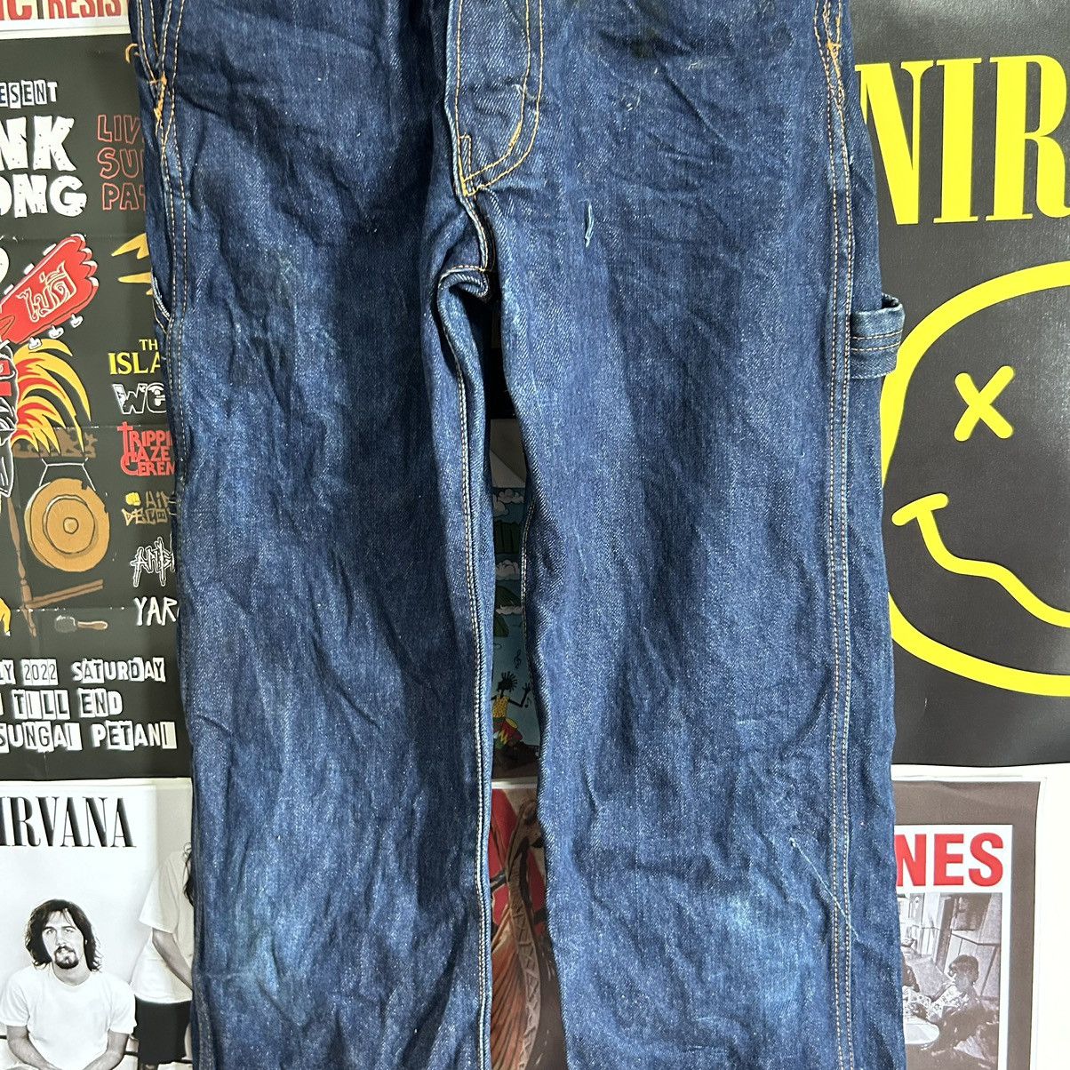 Vintage Vintage Canvas Carpenter Bid Overall Blue Denim Size US 30 / EU 46 - 6 Thumbnail