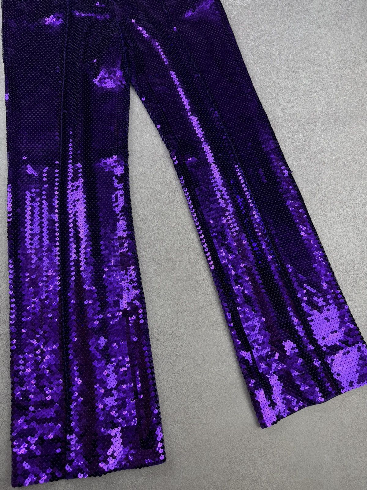 Paco Rabanne Paco Rabbane H&M Purple Sequin Suit Crop Top and Pants S Size S / US 4 / IT 40 - 11 Thumbnail