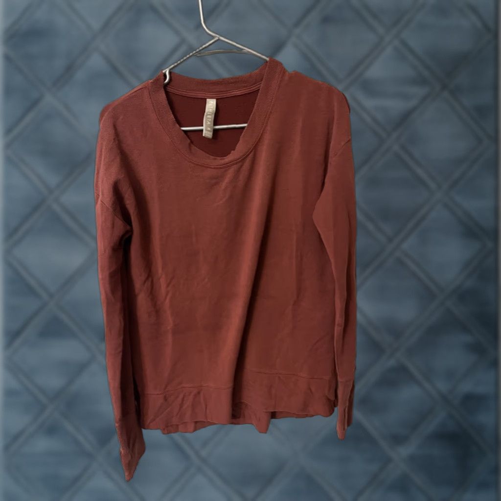 Athleta Athleta Sweatshirt Women XS Maroon Modal Blend Pullover Knit Raglan Sleeve Logo Solid Modern Size XS / US 0-2 / IT 36-38 - 1 Thumbnail