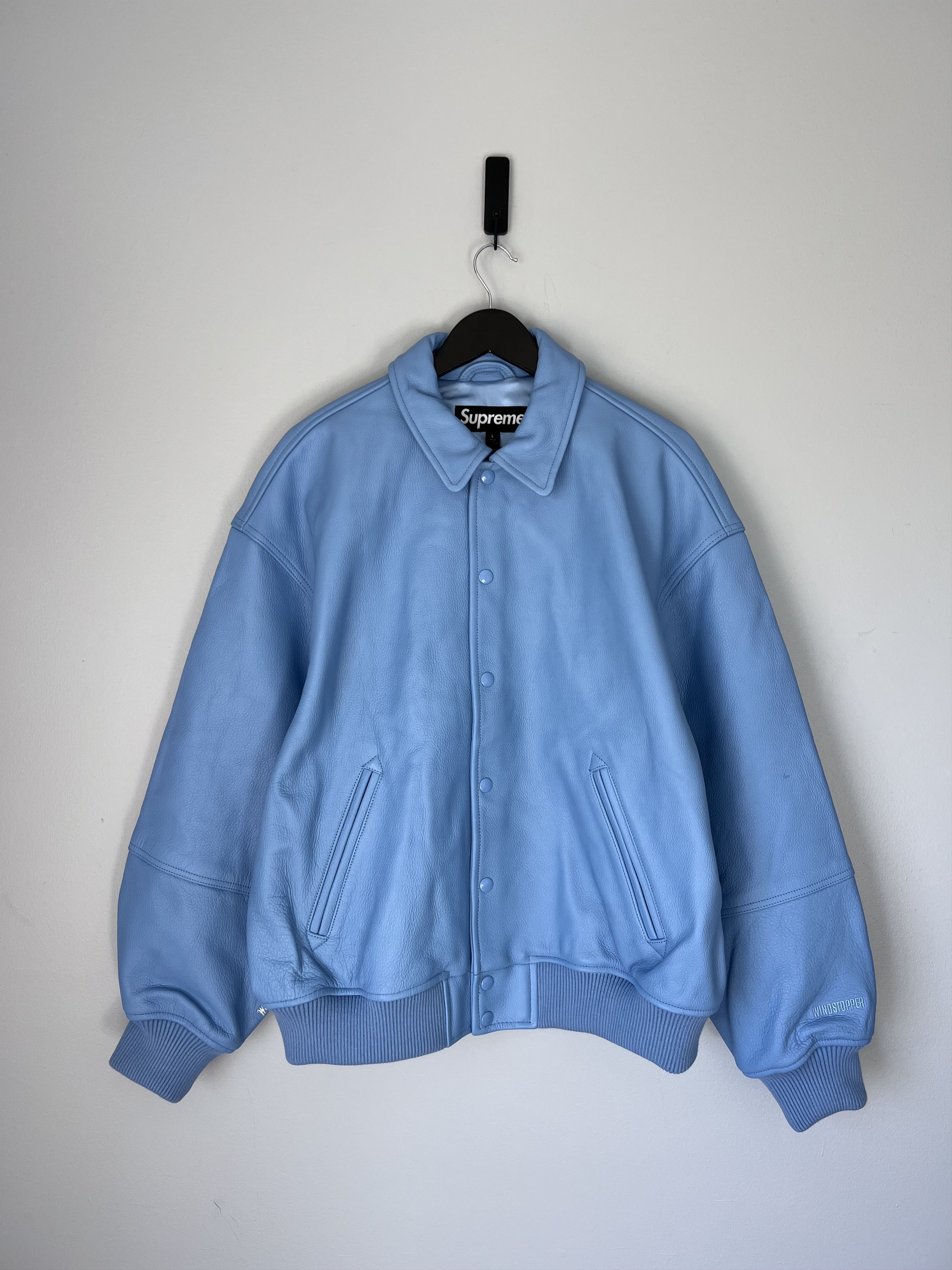 Supreme Supreme Gore-Tex Infinium Windstopper Leather Varsity Jacket Size US L / EU 52-54 / 3 - 7 Thumbnail