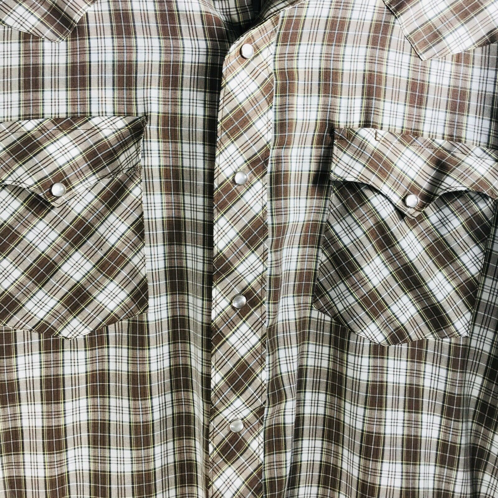 Other ATA Authentic Western Vintage Pearl Snap Plaid 16.5 (Large) Size US L / EU 52-54 / 3 - 6 Thumbnail