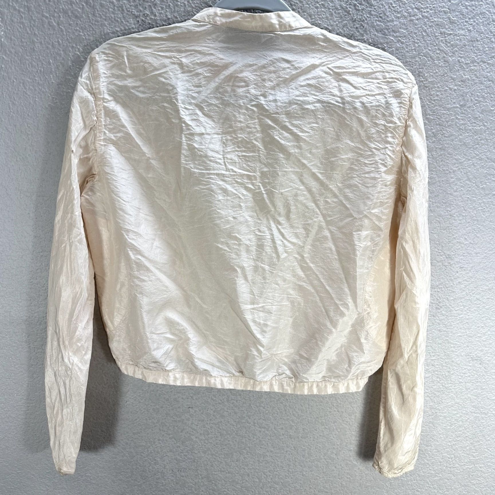 Les Copains Womens Trend Jacket Light Pink Zip Crop Lightweight Long Sleeve 44 US M Italy - Regular Style Basic Jacket Mens Womens Girls? Size M / US 6-8 / IT 42-44 - 4 Thumbnail