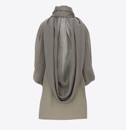 Saint Laurent Paris o1s1wg111124 Blouse in Creme Noir Size S / US 4 / IT 40 - 5 Thumbnail