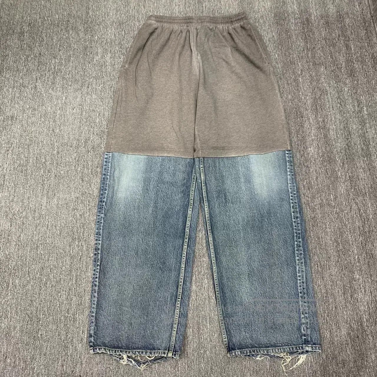 Balenciaga Balenciaga Denim Panel Sweatpants. Size US 26 / EU 42 - 1 Thumbnail