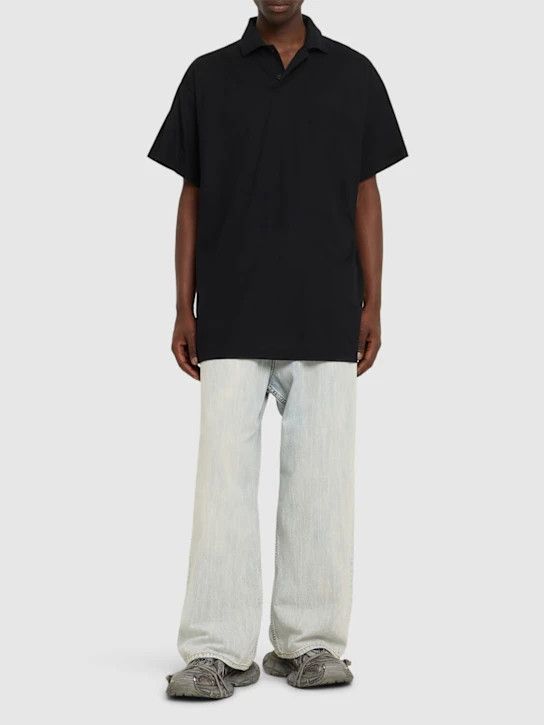 Balenciaga o1lsvrm0425 Polo Shirt in Black Size US M / EU 48-50 / 2 - 2 Thumbnail