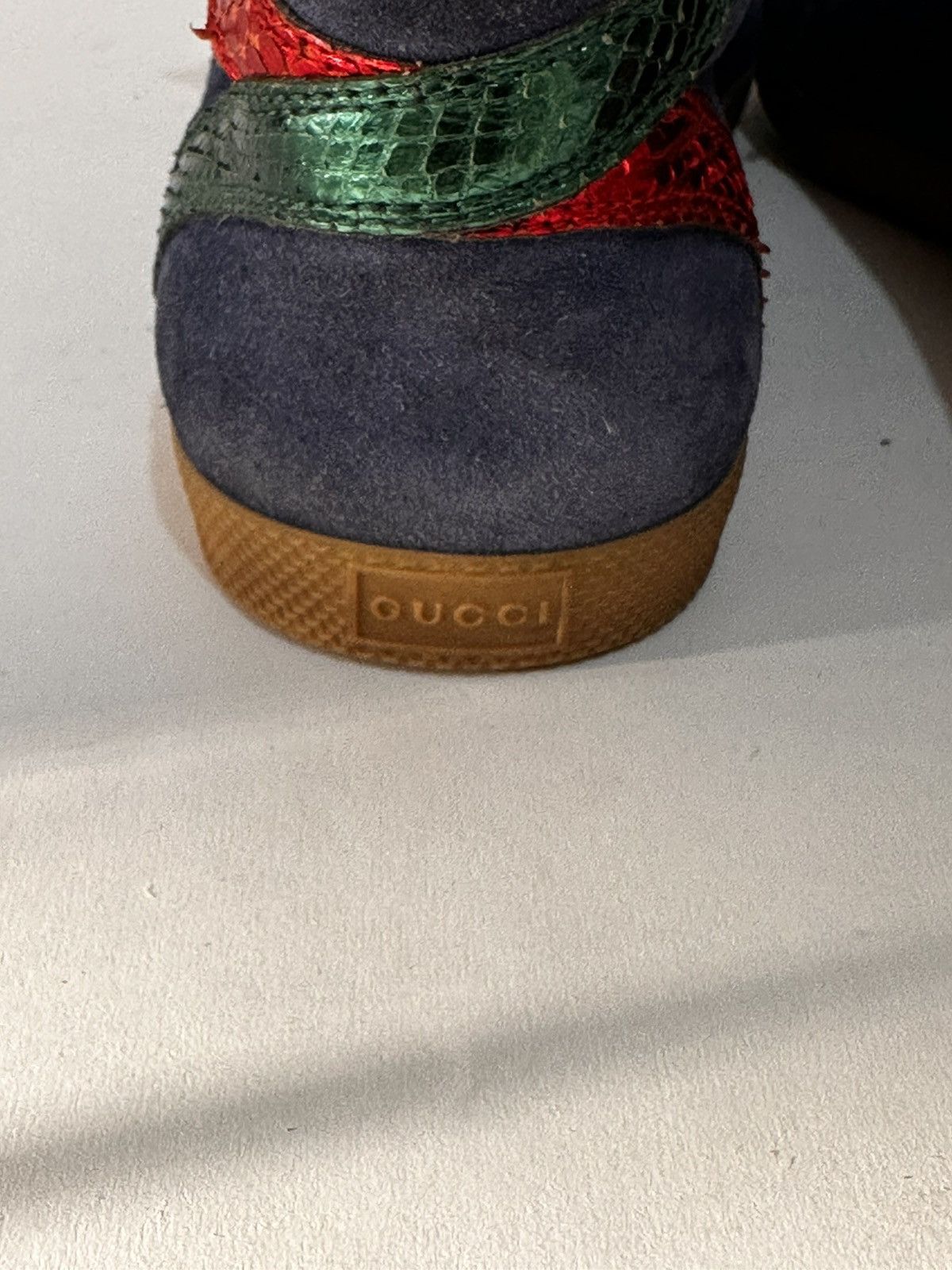 Gucci Gucci G74 GG Blue Suede Low Top Sneakers Size US 9.5 / EU 42-43 - 8 Thumbnail