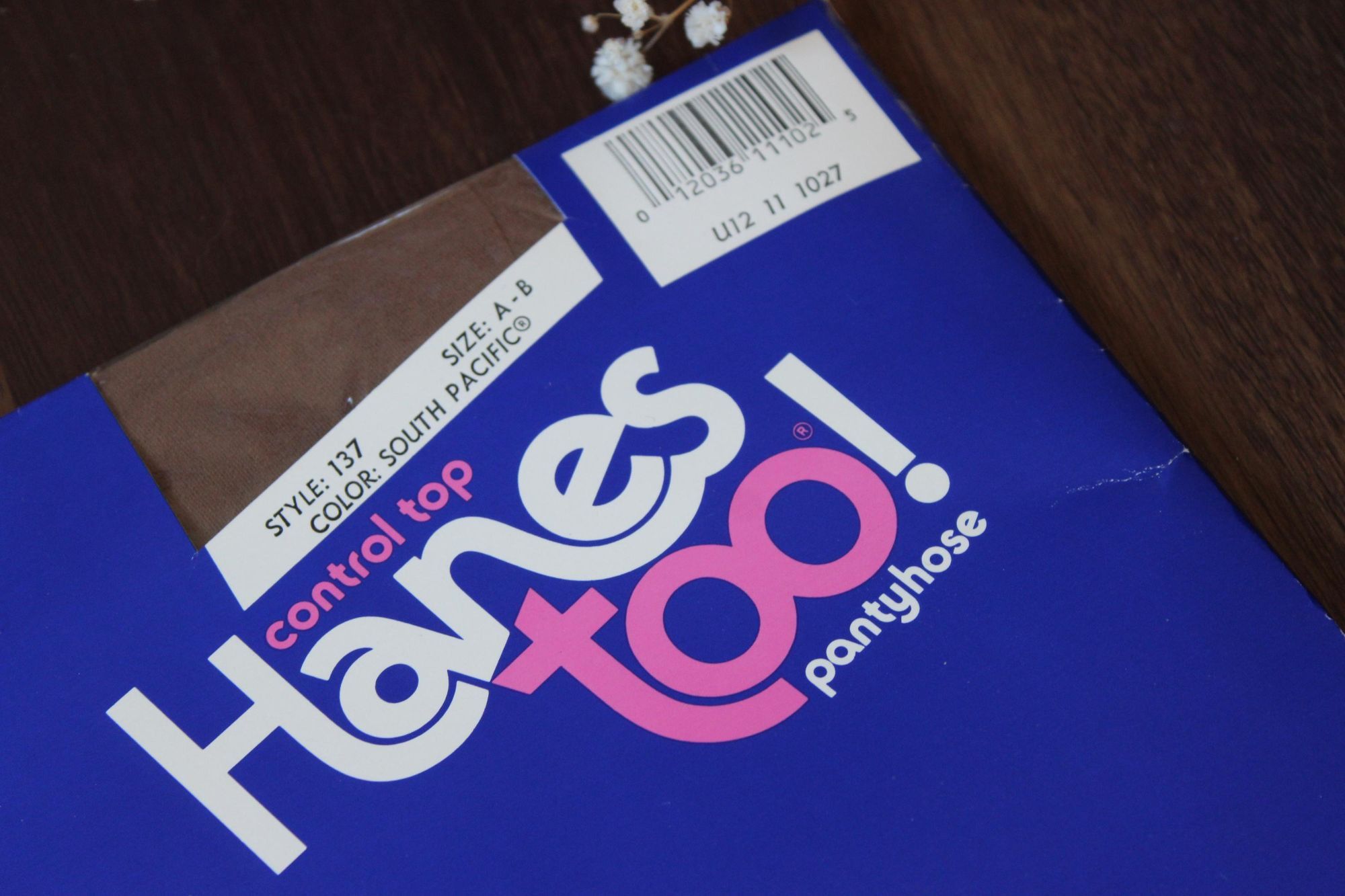 Hanes Vintage 1980s 1990s Pantyhose, New NOS Hanes Too, Control To Size ONE SIZE - 2 Thumbnail