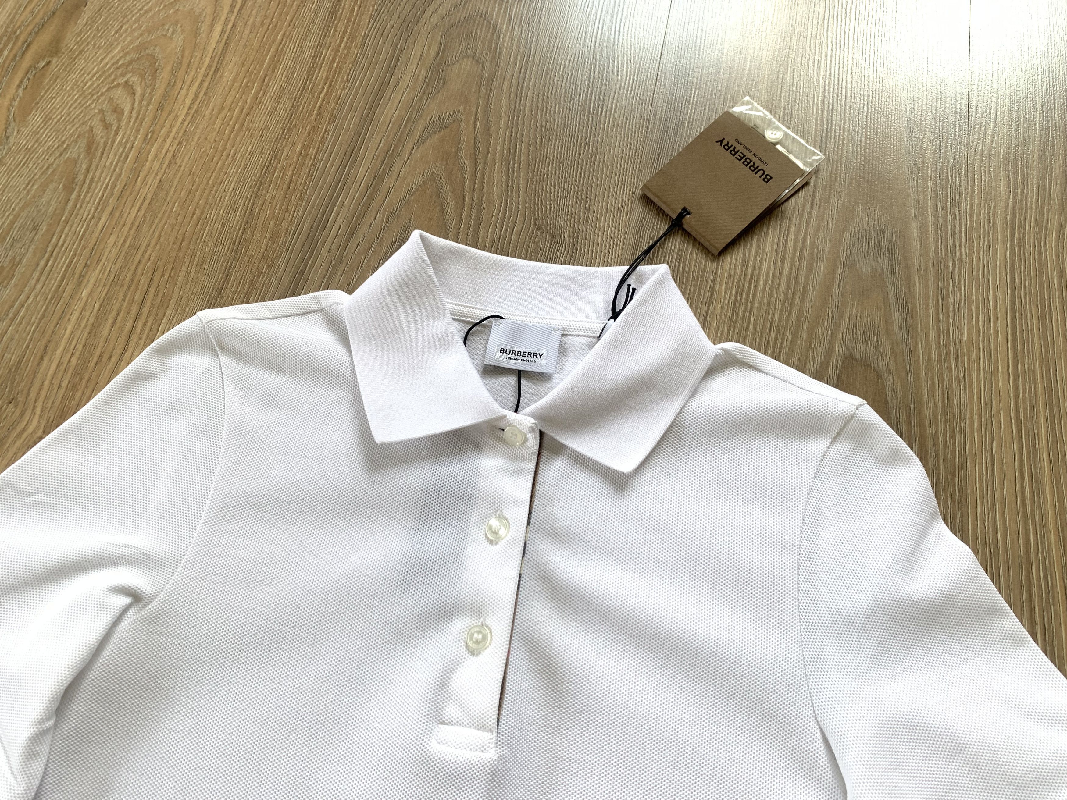 Burberry Burberry Malleco Womens White Cotton Polo Size XS / US 0-2 / IT 36-38 - 4 Thumbnail
