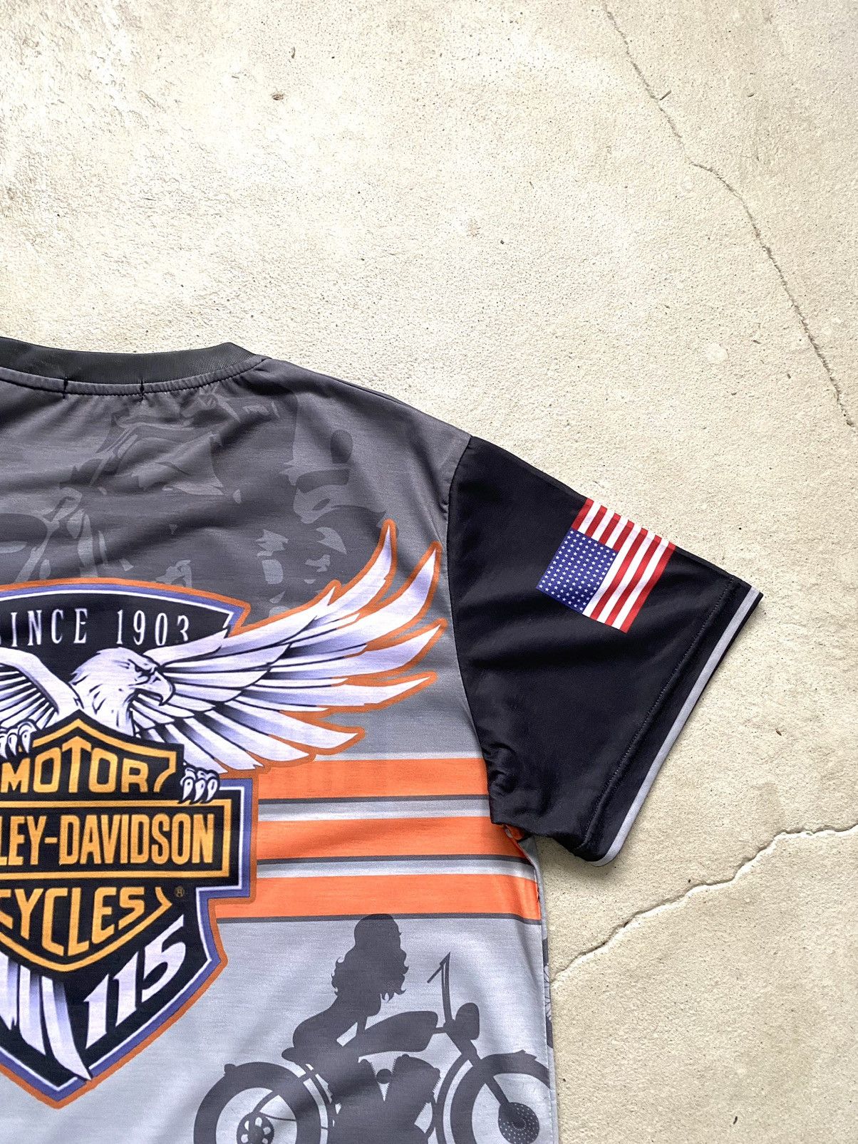 Harley Davidson Vintage Harley Davidson Tee Shirt Full Print Size US L / EU 52-54 / 3 - 12 Thumbnail