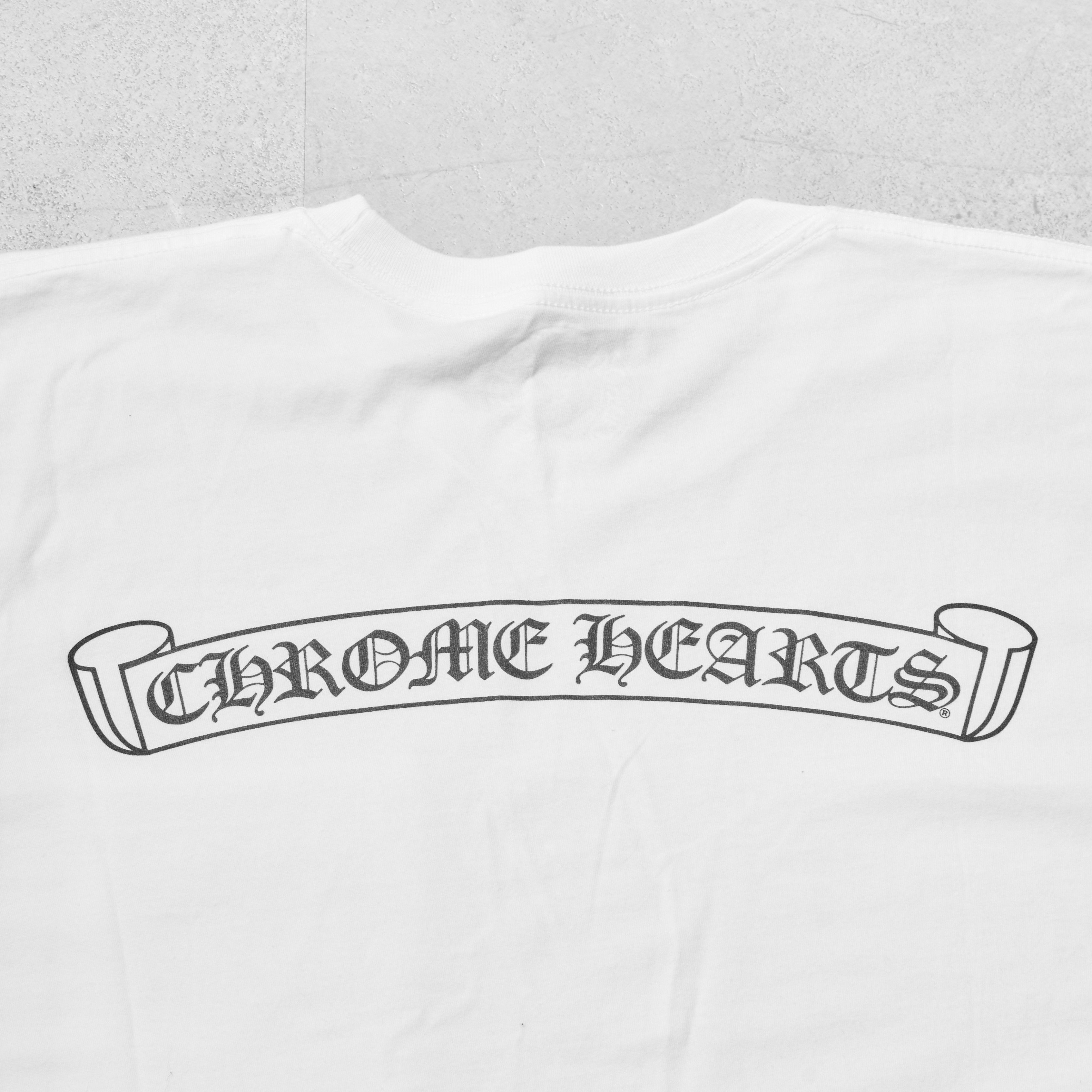 Chrome Hearts CHROME HEARTS Scroll Logo T Shirt WHITE Size US L / EU 52-54 / 3 - 8 Thumbnail