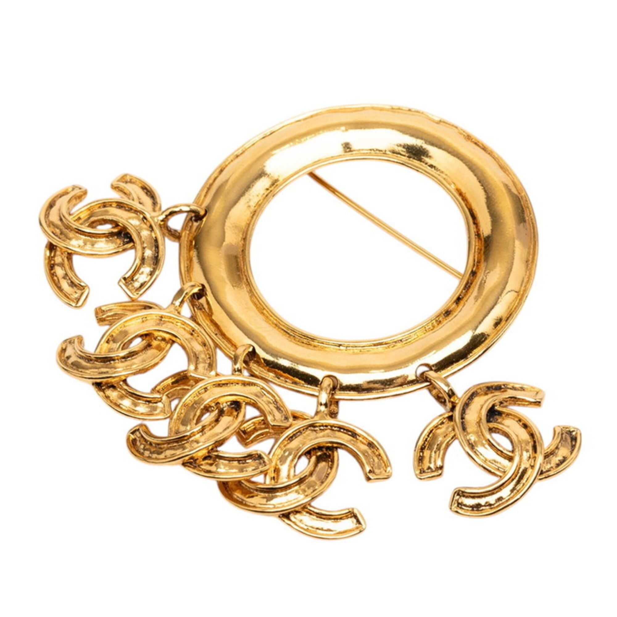 Chanel Chanel Coco Mark Vintage Brooch 94P Gold Plated Women's CHANEL Size ONE SIZE - 1 Thumbnail
