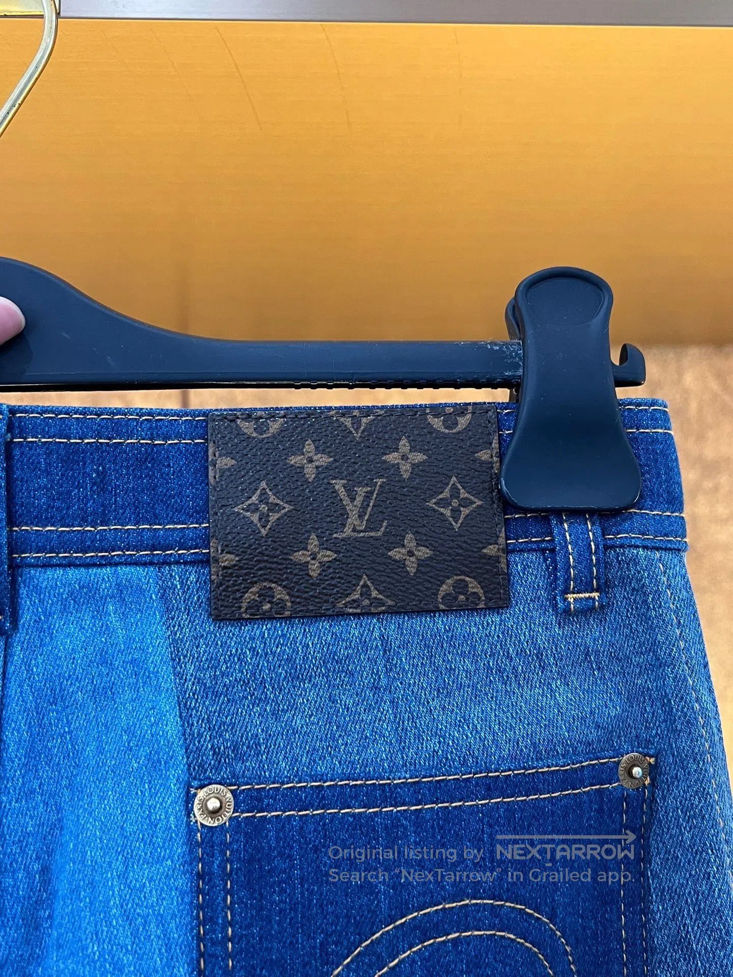 Louis Vuitton Louis Vuitton Color-Block Pocket Denim Jeans| Size 35" - 4 Thumbnail