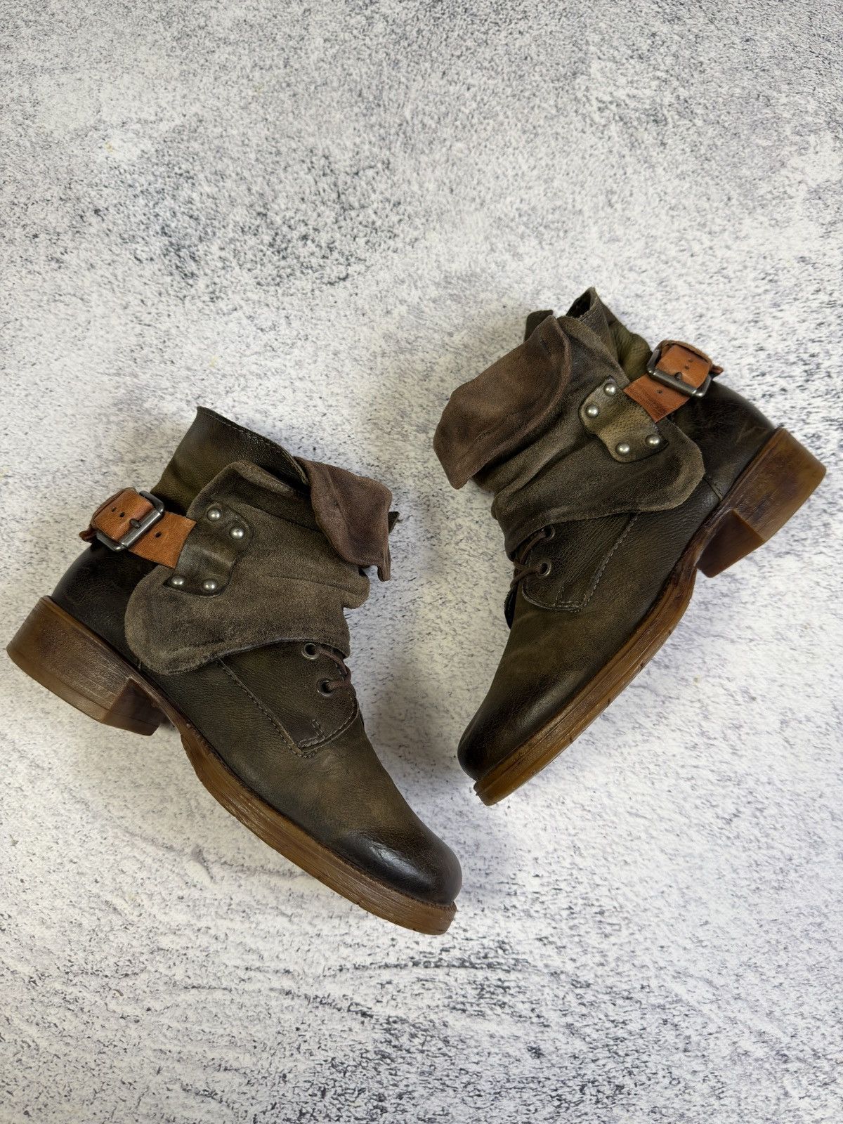 A.S.98 🔥A.S.98 Emerson Style Ankle Straps Vintage Western Boots Size US 7 / IT 37 - 2 Thumbnail
