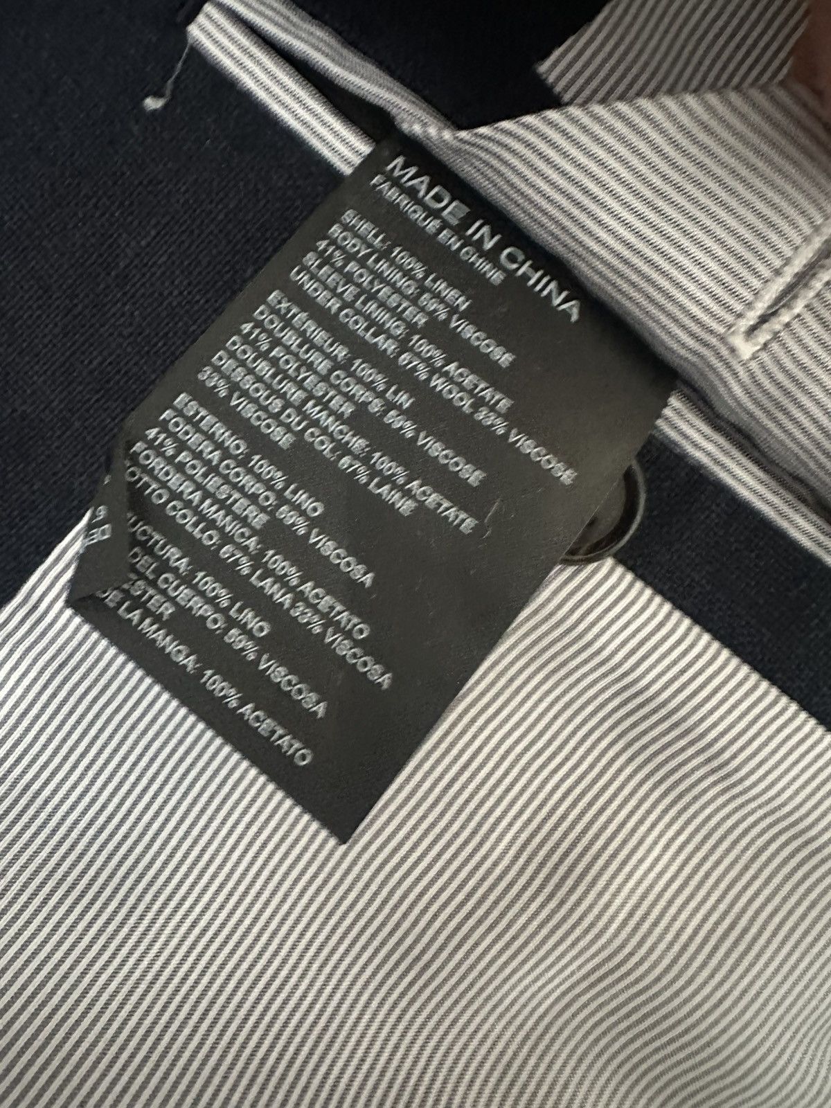 Club Monaco Club Monaco Double-Breasted Linen Blazer | Navy | US 38/40R Size 38R - 6 Thumbnail