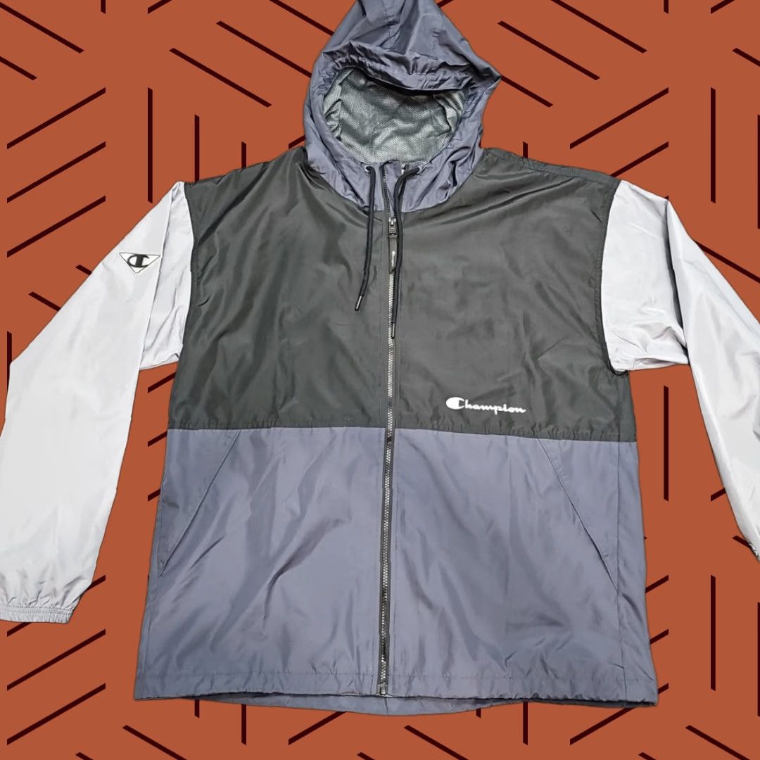 Champion Champion Full Zip Lightweight Colorblock Jacket Men 2XL Gray Black Blue Hoodie Size US XXL / EU 58 / 5 - 1 Thumbnail