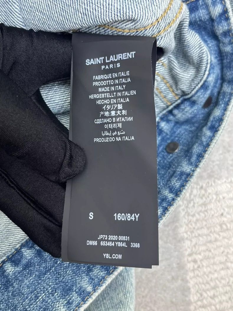 Saint Laurent Paris SLP Denim Jacket with Anchor Patch-2505 Size US S / EU 44-46 / 1 - 6 Thumbnail