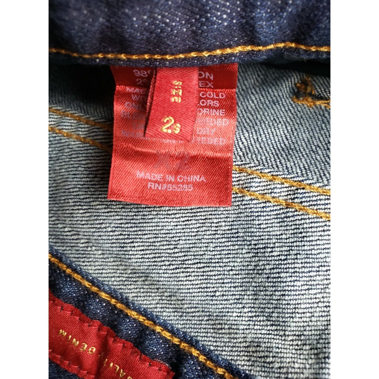 Denime X2 Eva Boot Jeans Womens Size 2 Short Mid Rise Bootcut Blue Denim Regular Fit Size 26" / US 2 / IT 38 - 4 Thumbnail